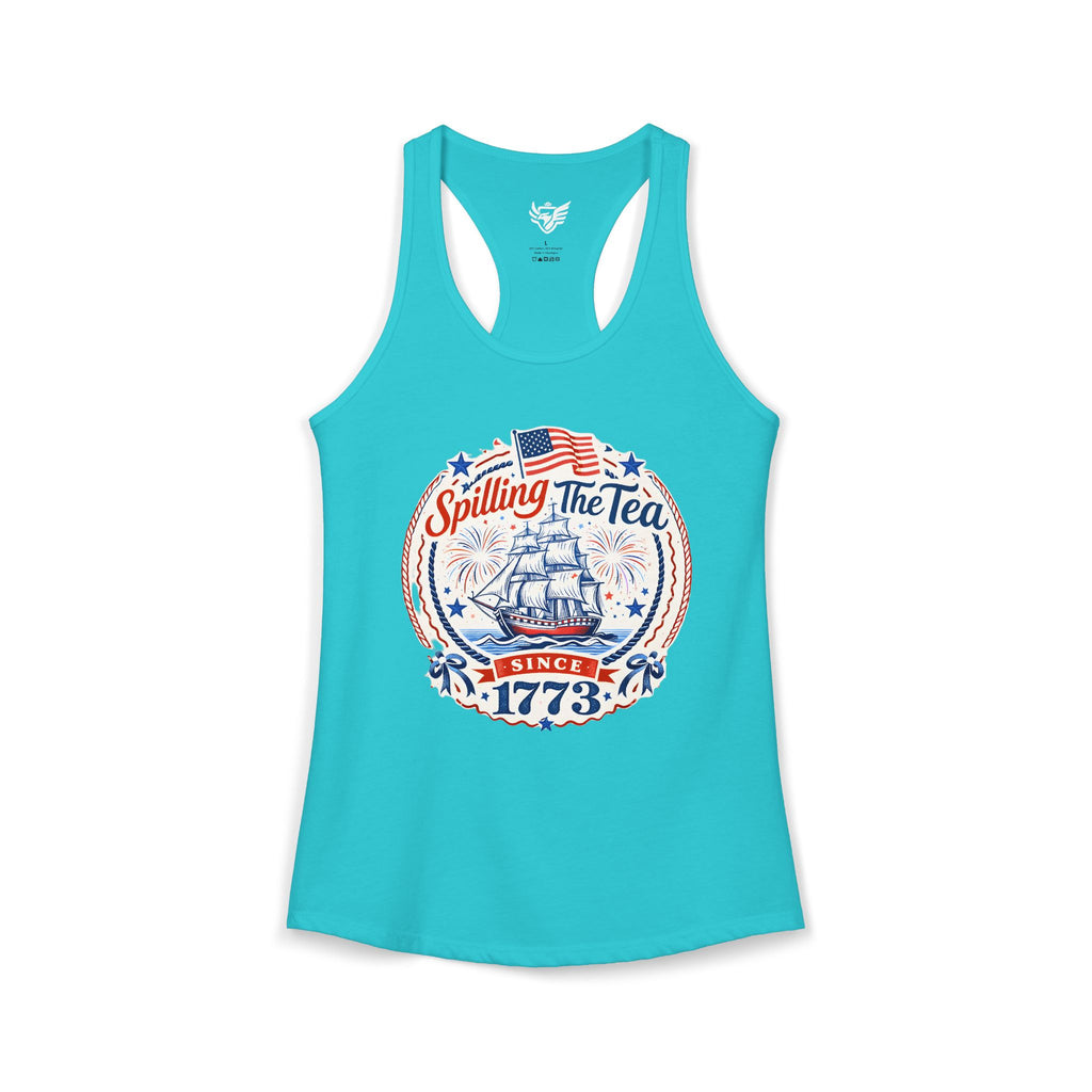 Spilling The Tea Ideal Racerback Tank