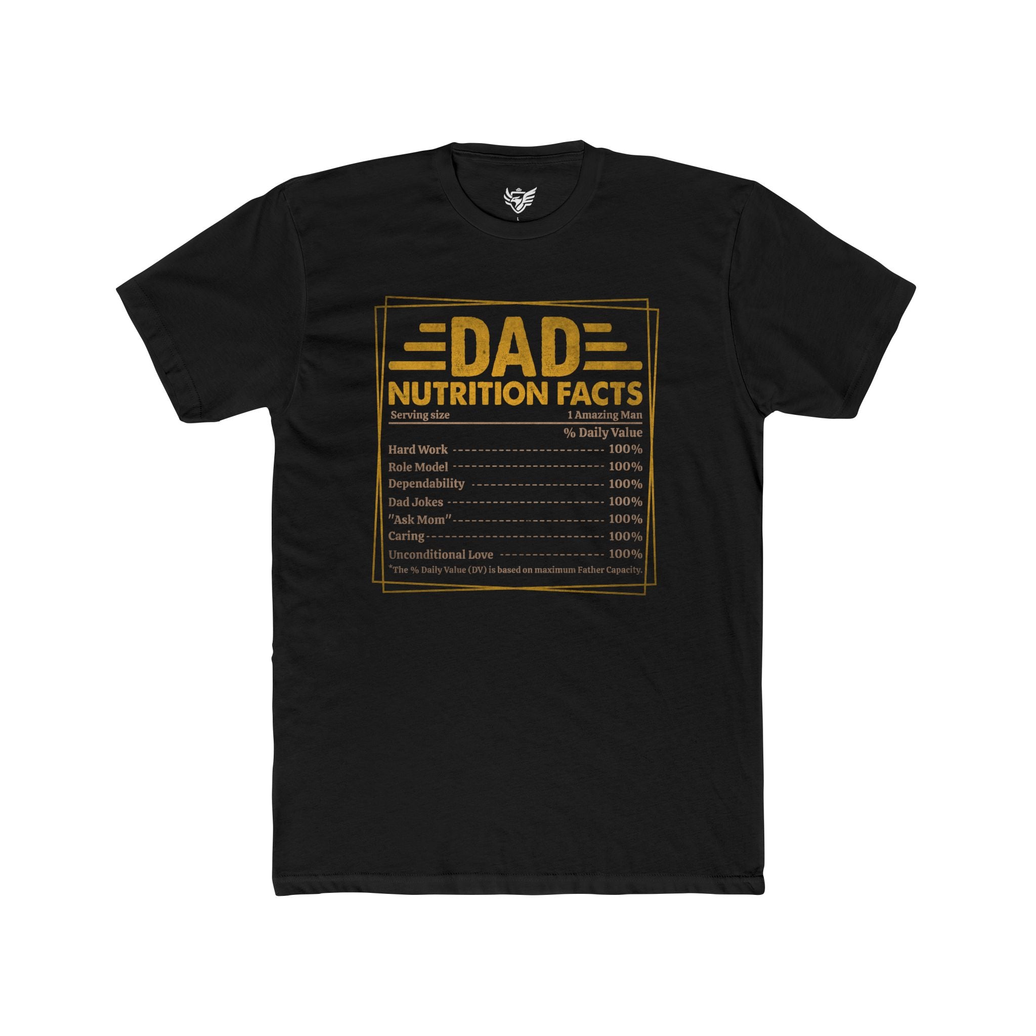 Dad Nutrition Facts Cotton Crew Tee