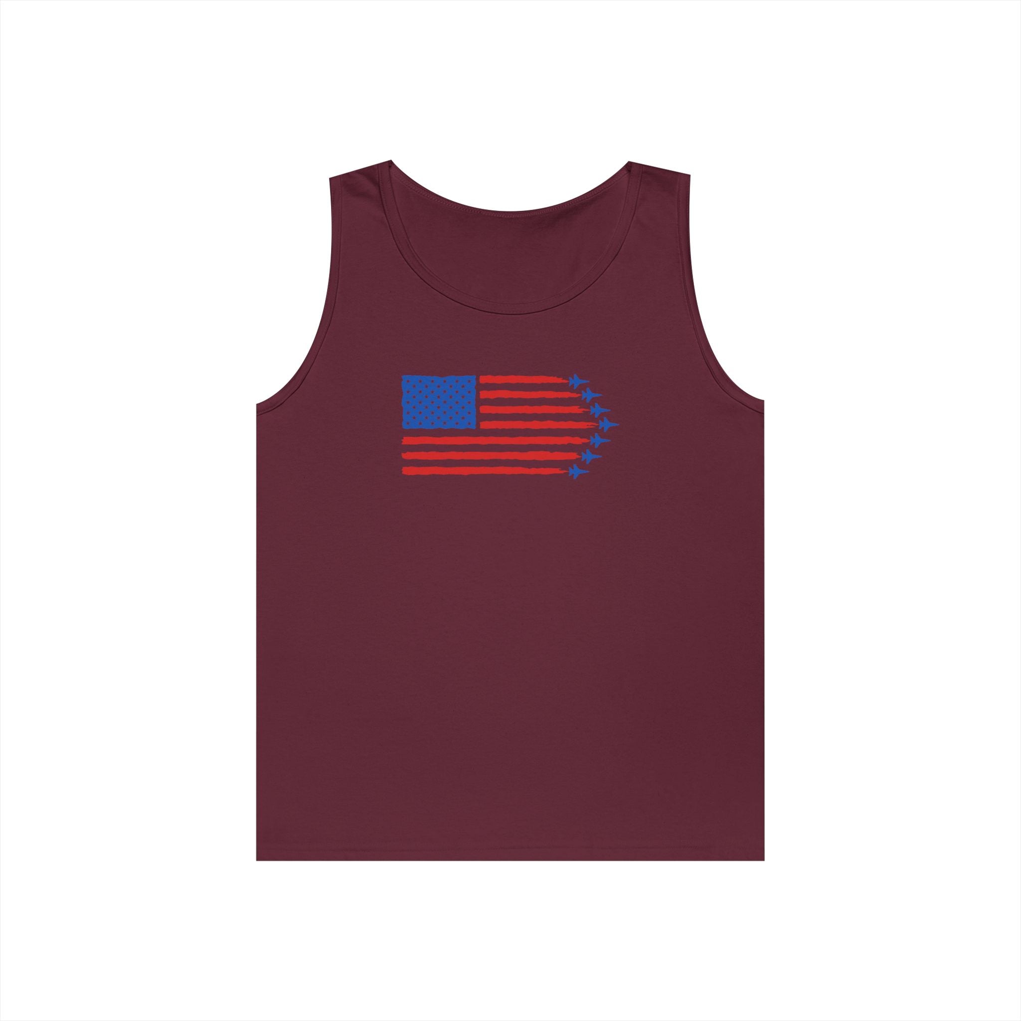 USA Jet Flag Heavy Cotton Tank Top