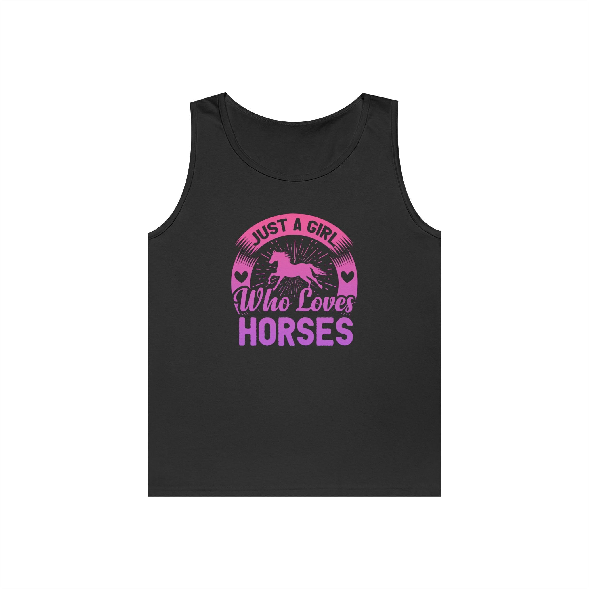 Just a Girl Who Loves Horses Heavy Cotton Tank Top