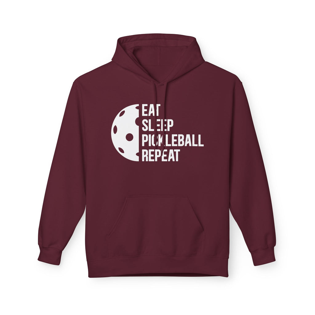 Eat Sleep Pickleball Repeat Midweight Softstyle Fleece Hoodie