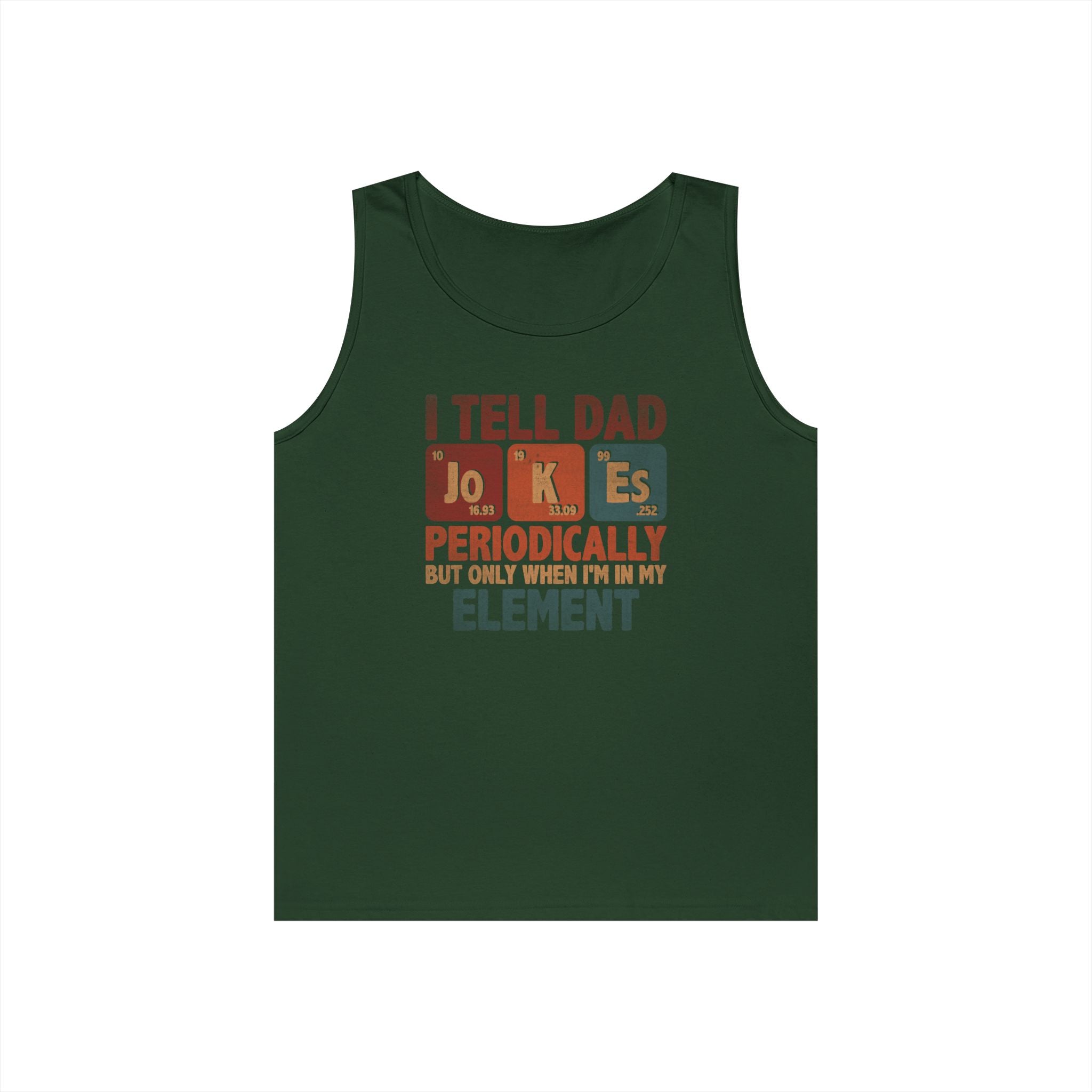 Dad Jokes Periodically Heavy Cotton Tank Top