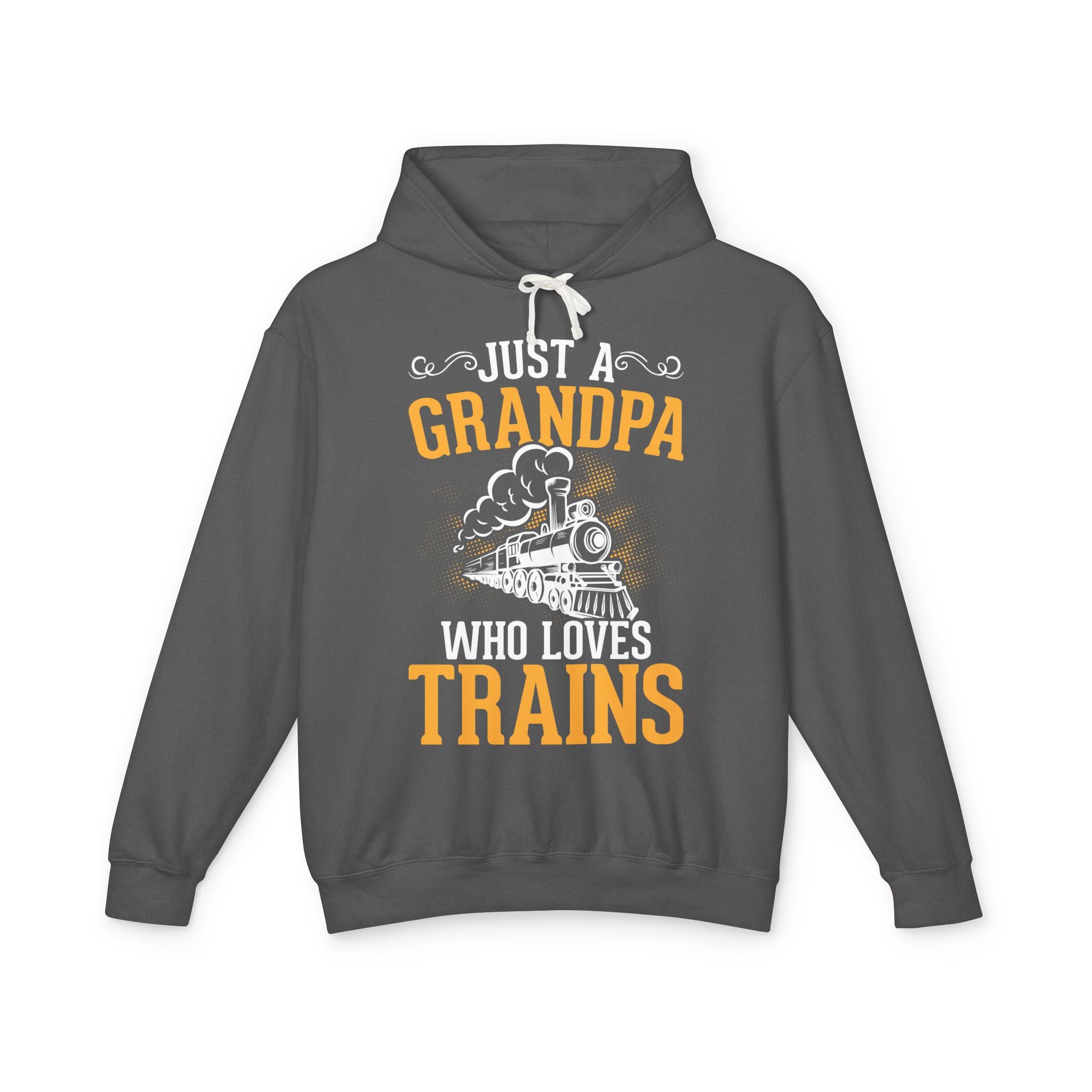 Train Lover Grandpa Lightweight Hooded Sweatshirt