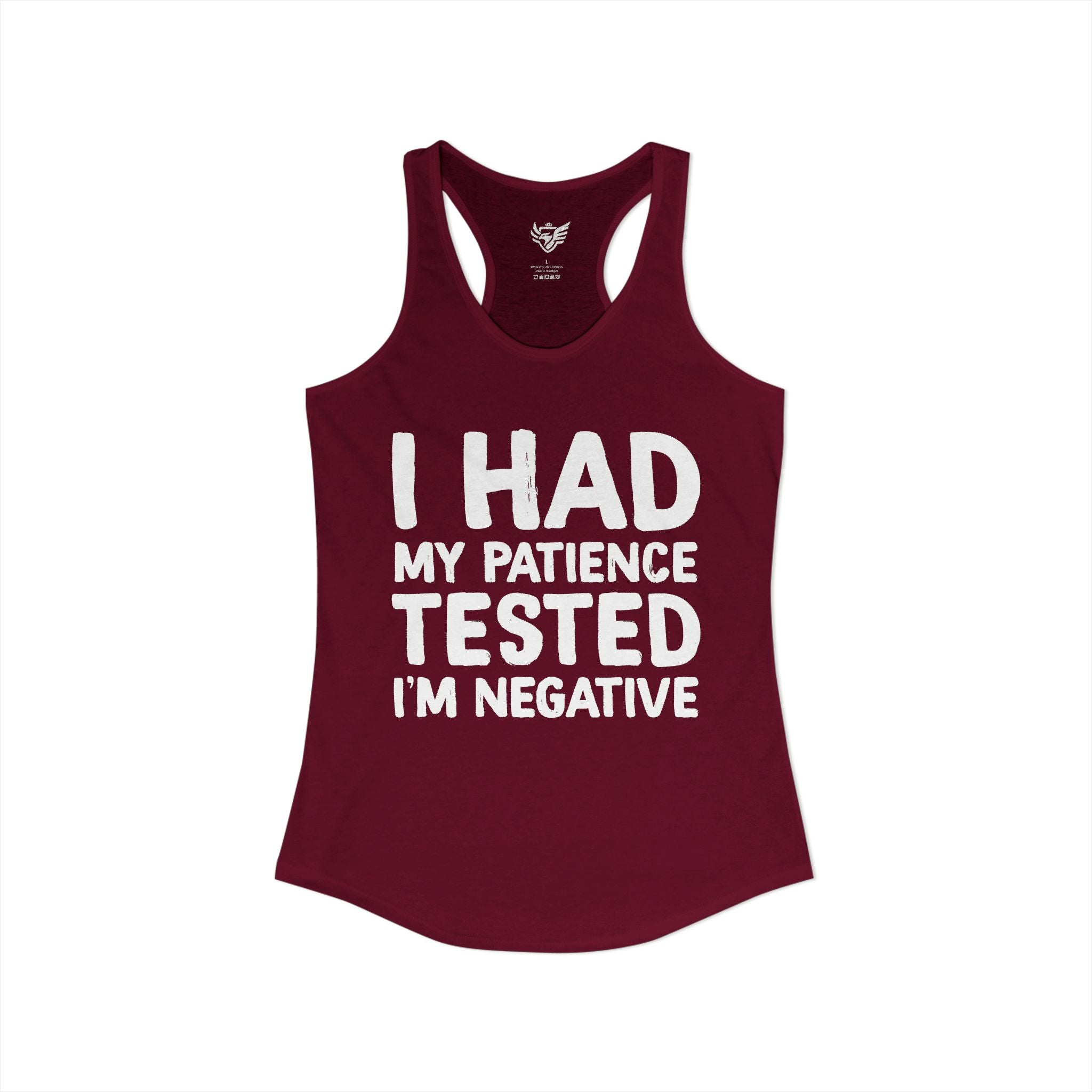 Negative For Patience Ideal Racerback Tank