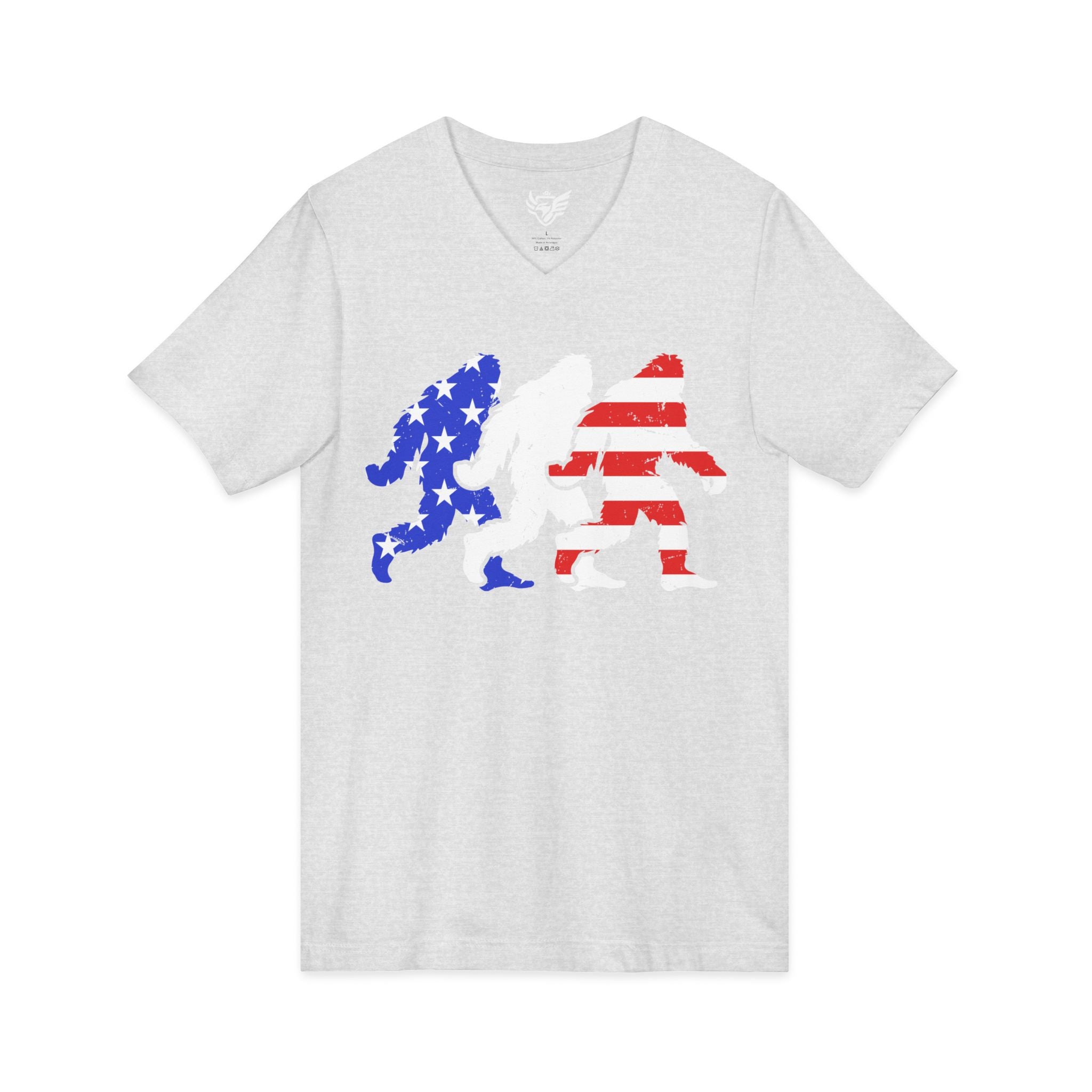 Big Foot USA Jersey Short Sleeve V-Neck Tee