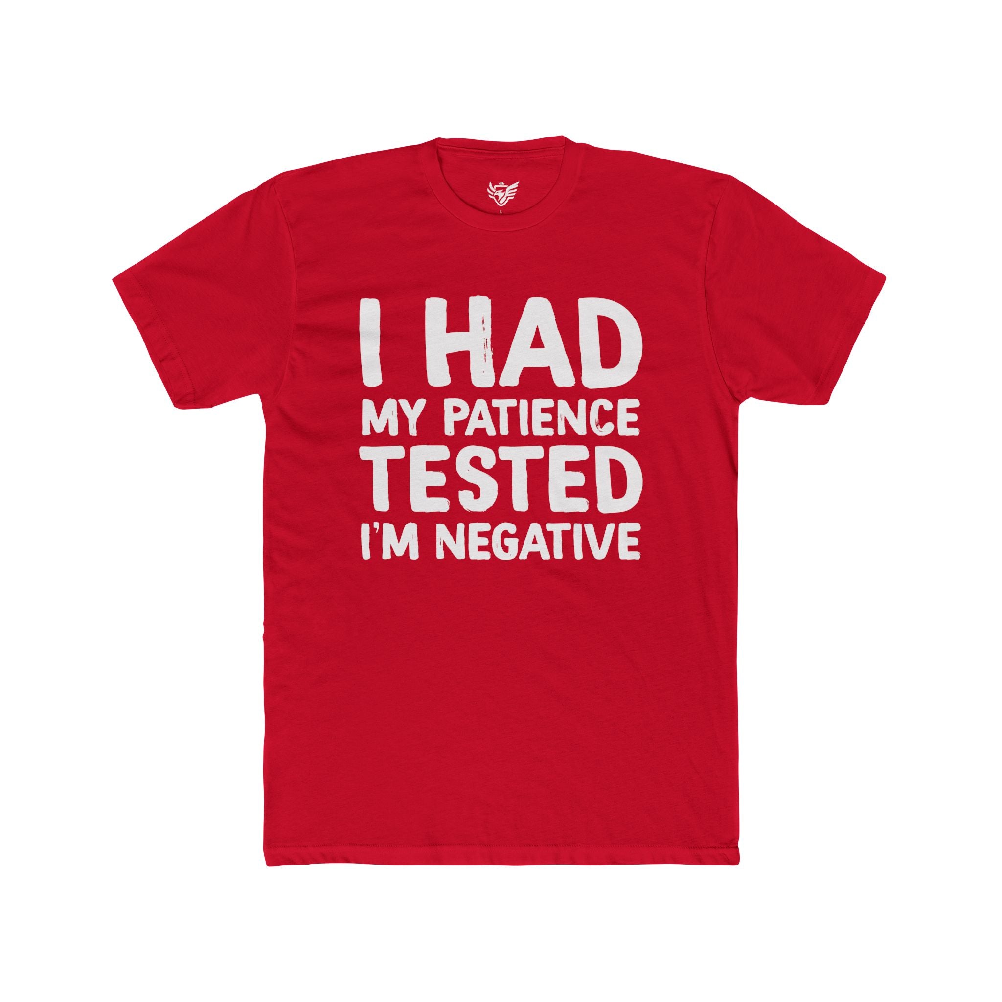 Negative For Patience Cotton Crew Tee