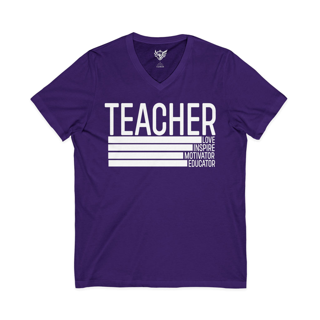 Teacher Jersey Short Sleeve V-Neck Tee