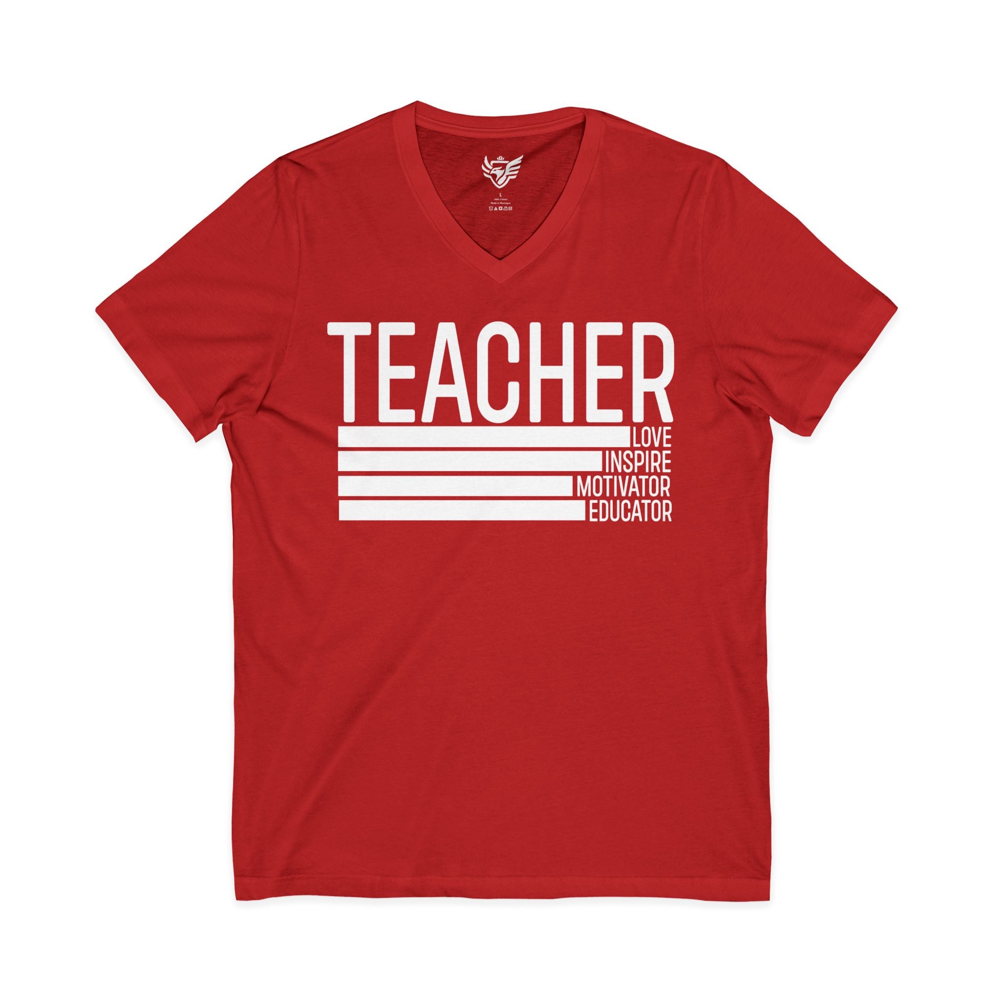 Teacher Jersey Short Sleeve V-Neck Tee