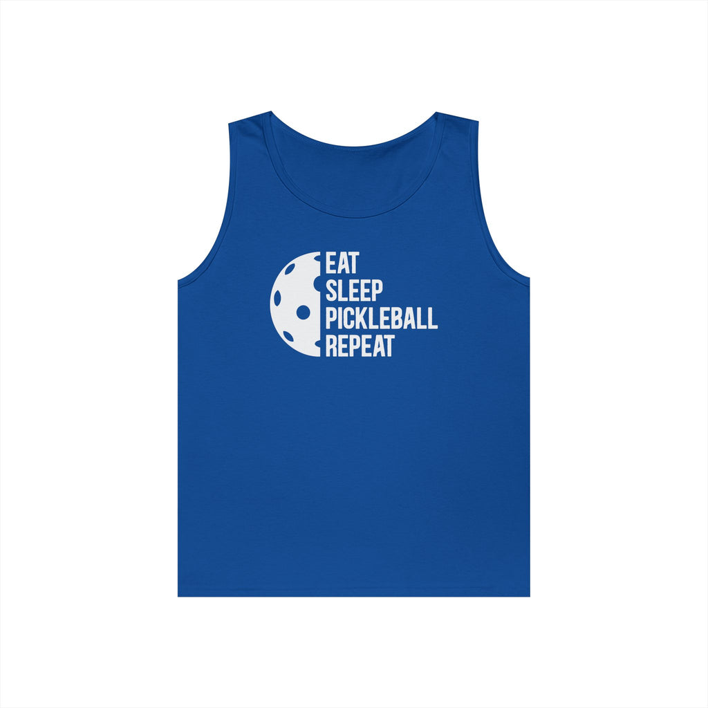 Eat Sleep Pickleball Heavy Cotton Tank Top