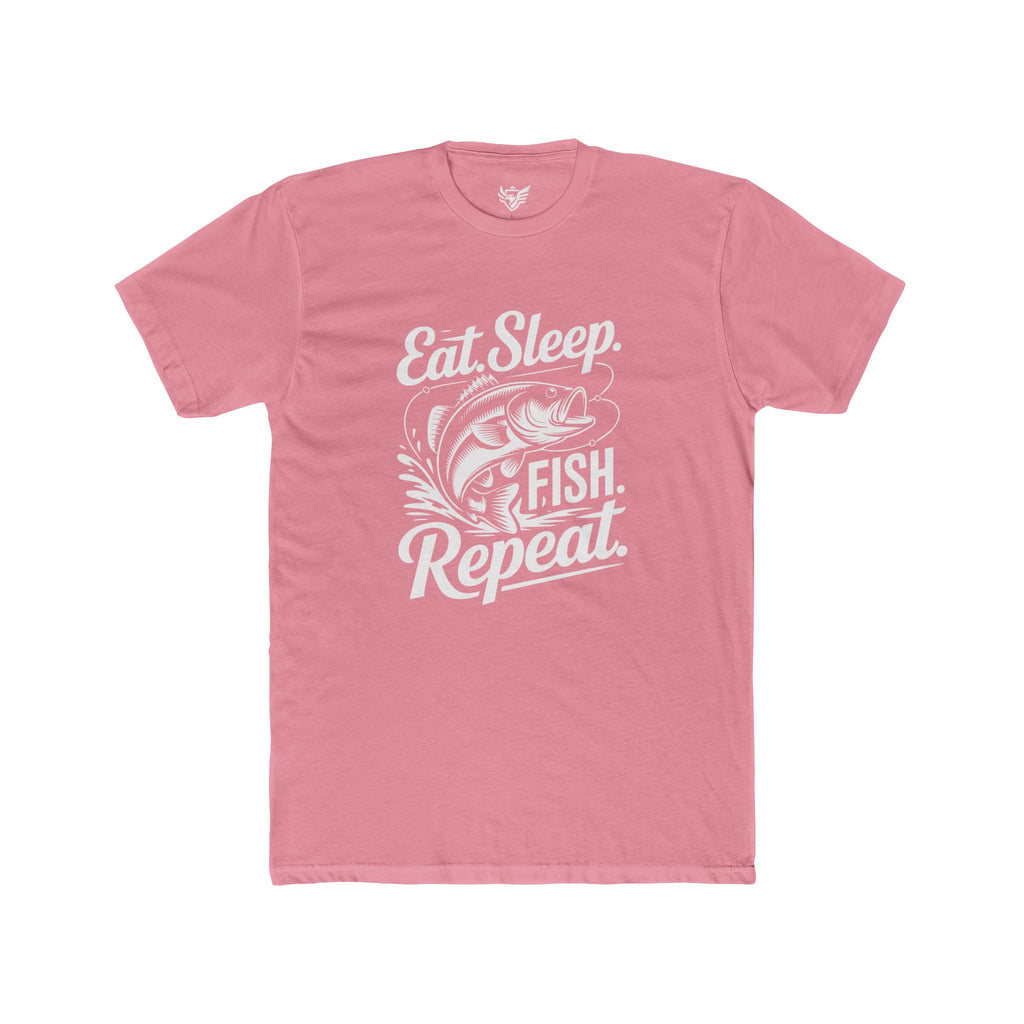 Eat Sleep Fish Repeat Cotton Crew Tee