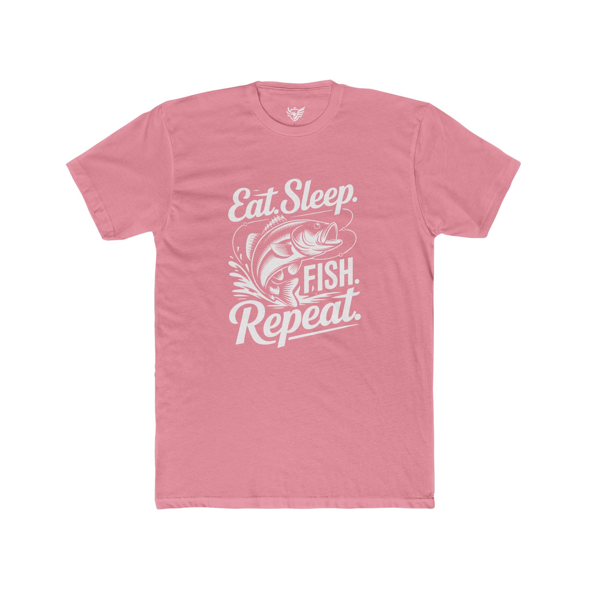 Eat Sleep Fish Repeat Cotton Crew Tee