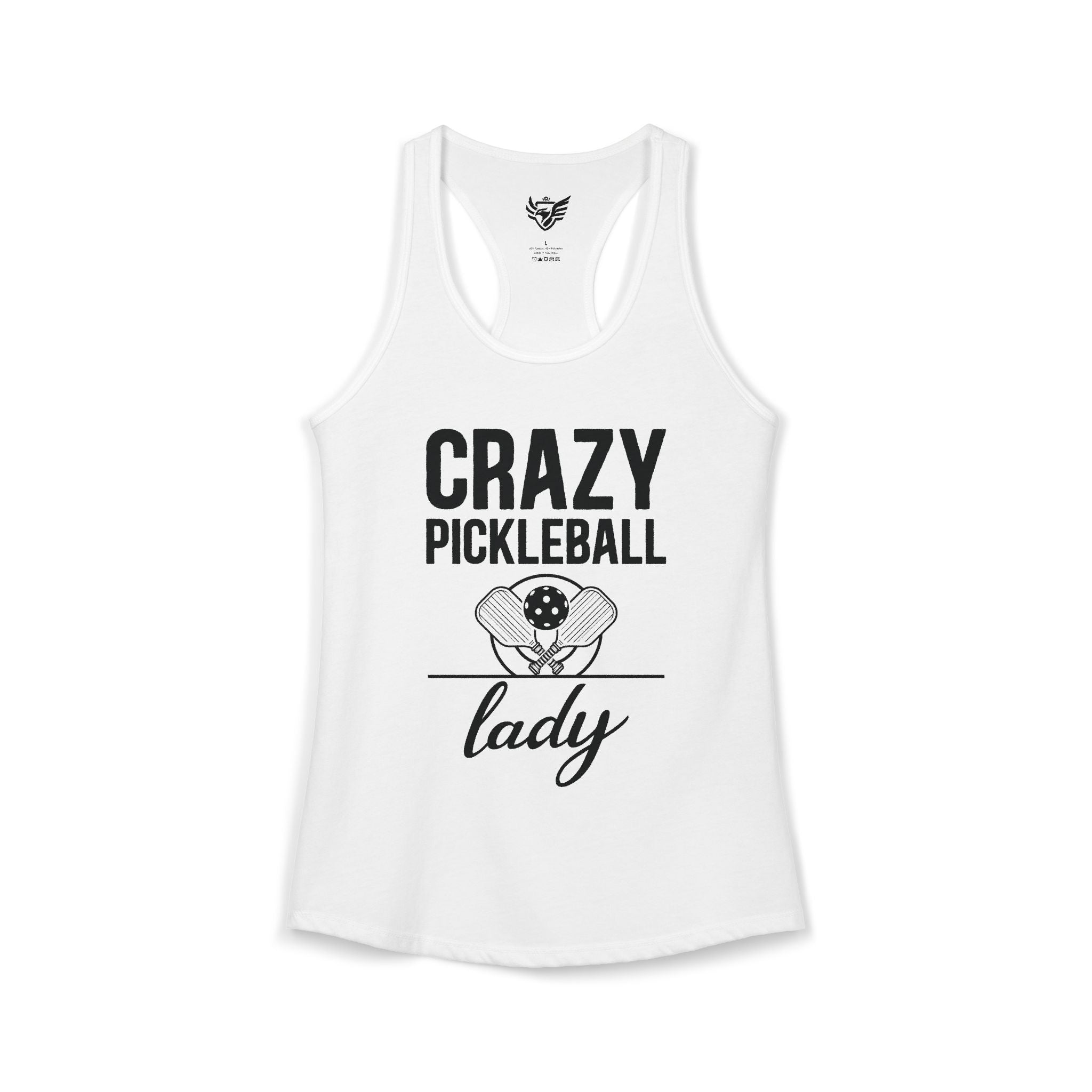 Crazy Pickleball Lady Ideal Racerback Tank