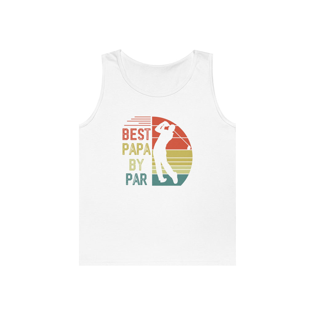 Best Papa By Par Heavy Cotton Tank Top