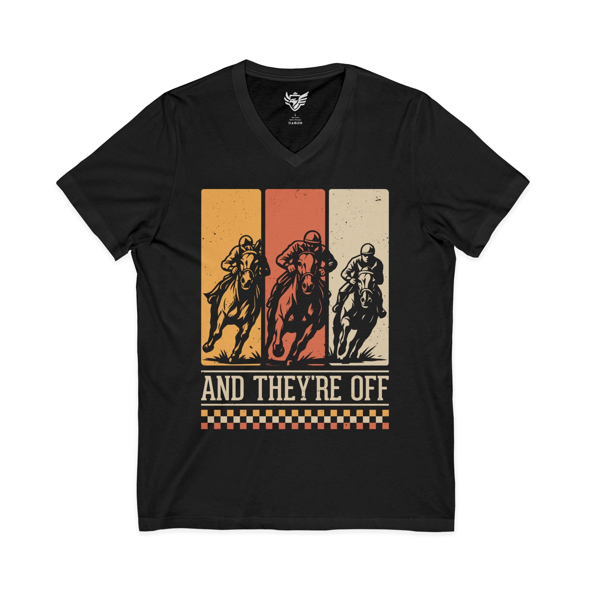Racing Jersey Short Sleeve V-Neck Tee