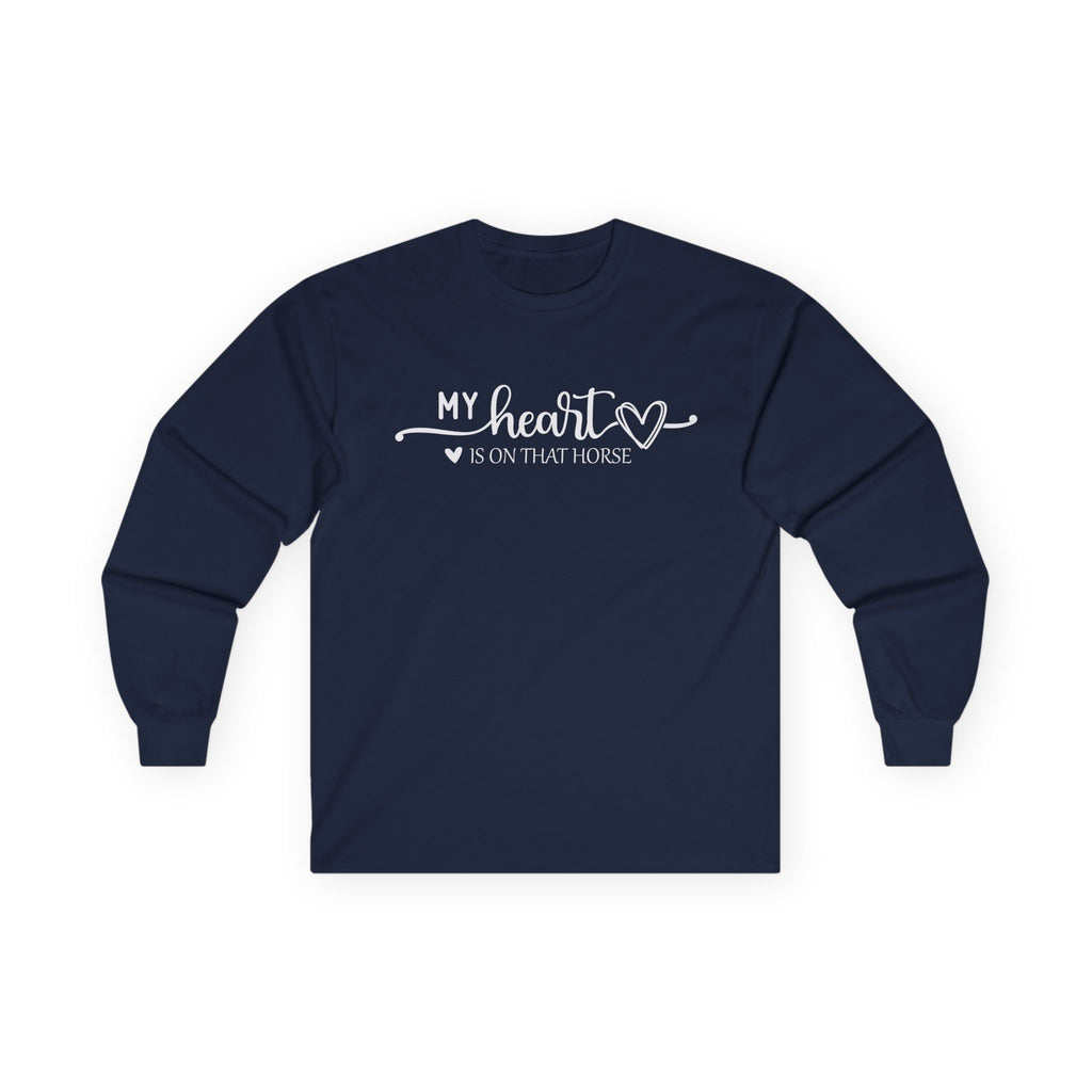 Heart on Horse Cotton Long Sleeve Tee