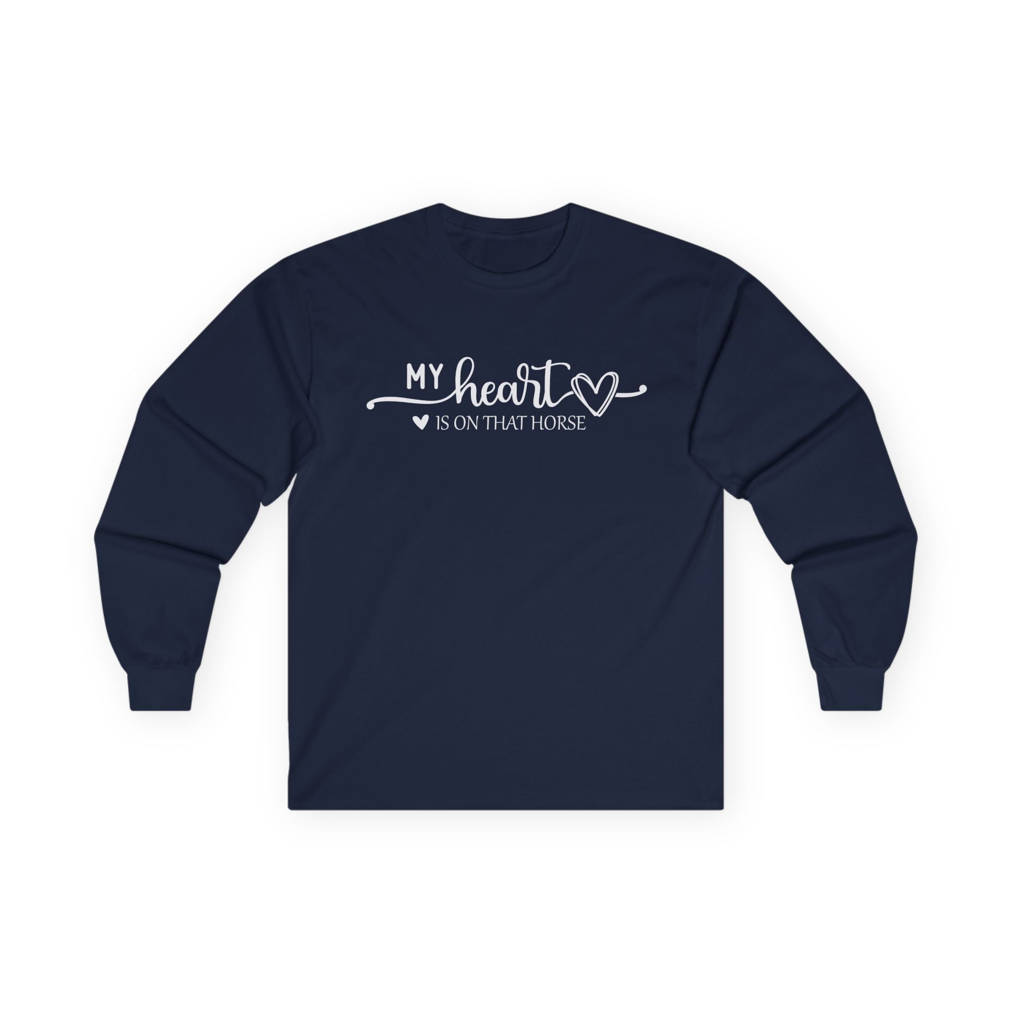 Heart on Horse Cotton Long Sleeve Tee