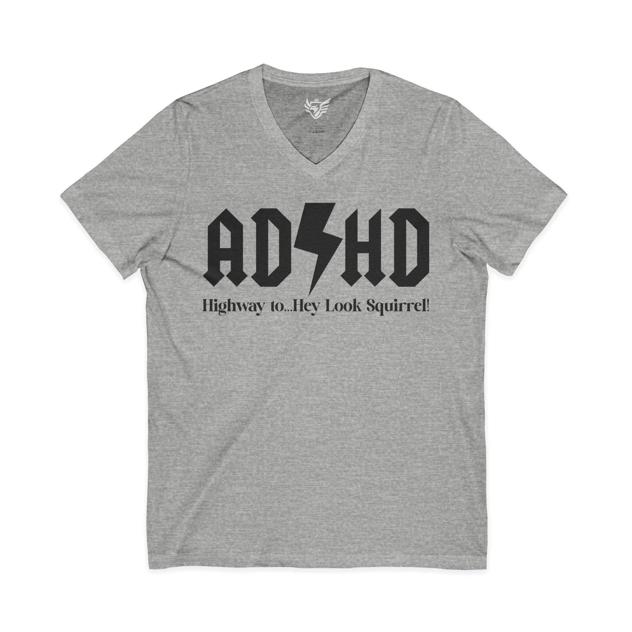ADHD Highway to... Jersey Short Sleeve V-Neck Tee