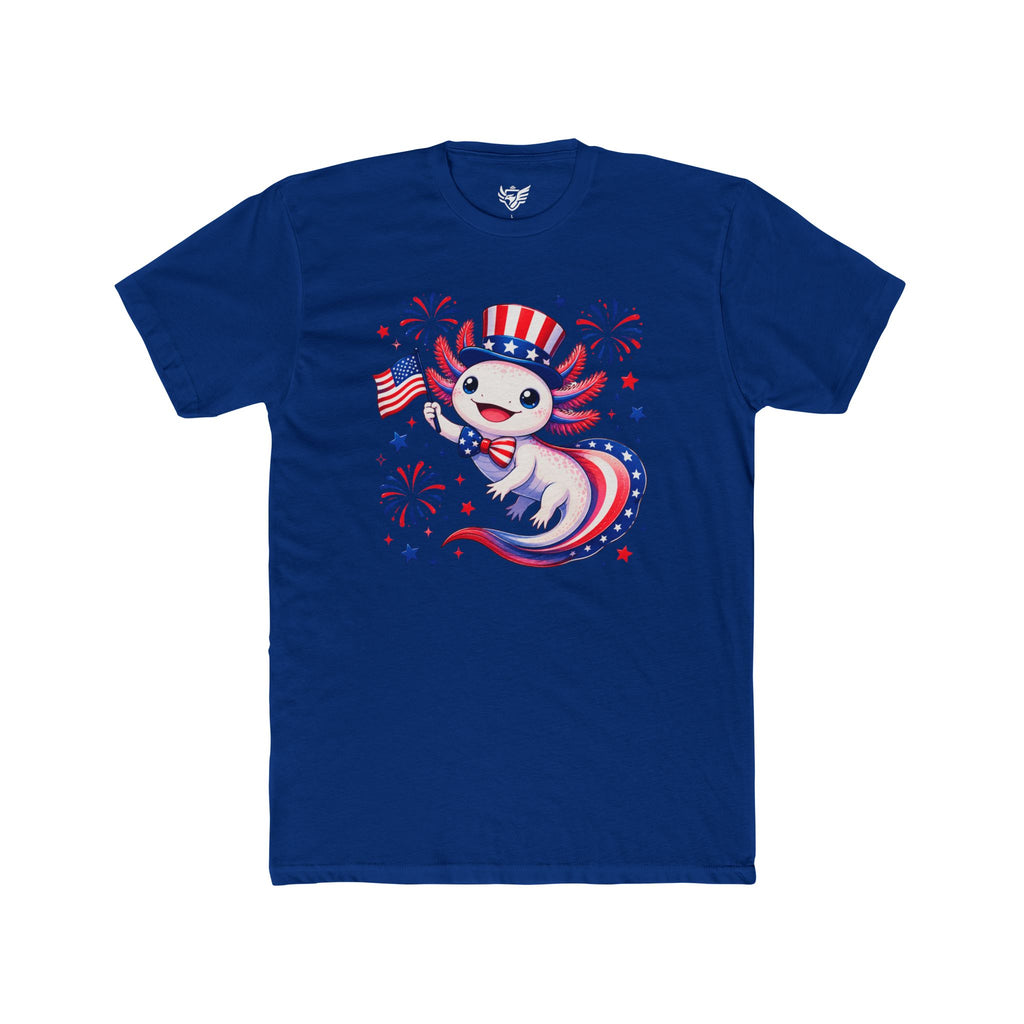 Patriotic Axolotl Cotton Crew Tee
