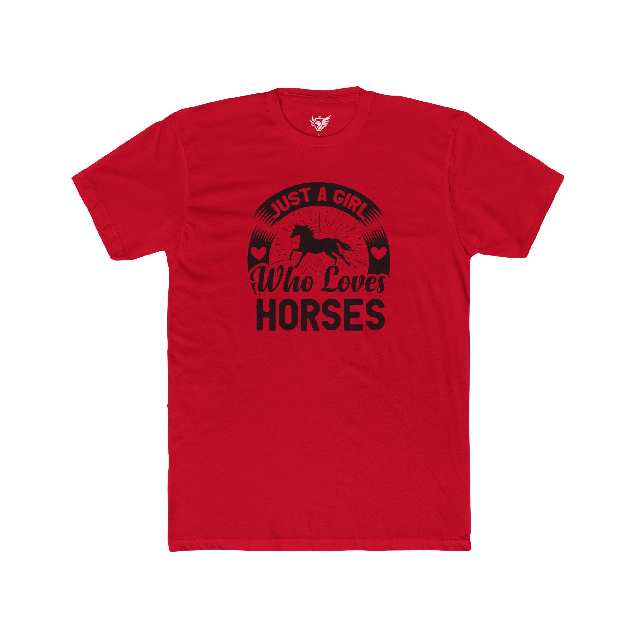Just a Girl Who Loves Horses Cotton Crew Tee