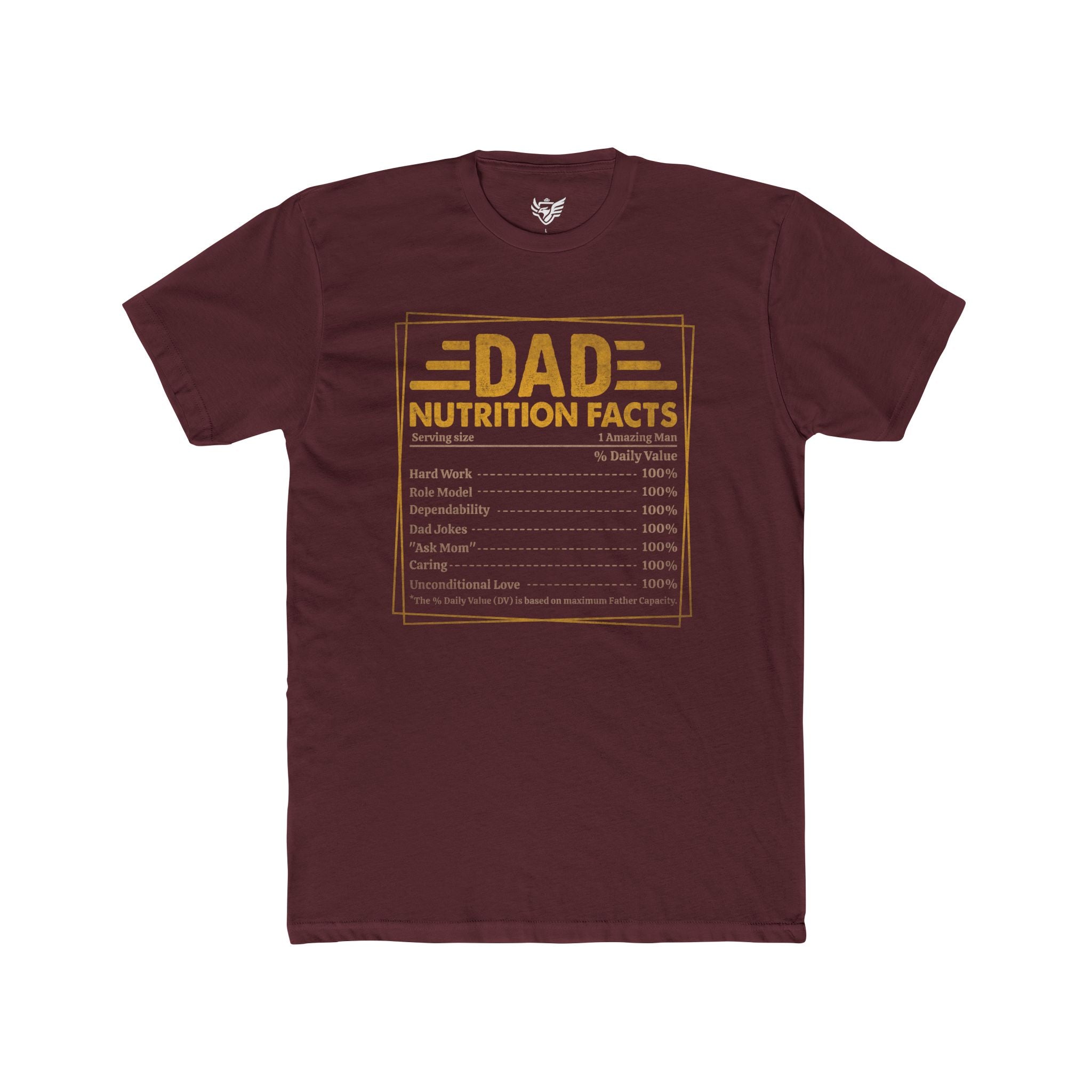 Dad Nutrition Facts Cotton Crew Tee