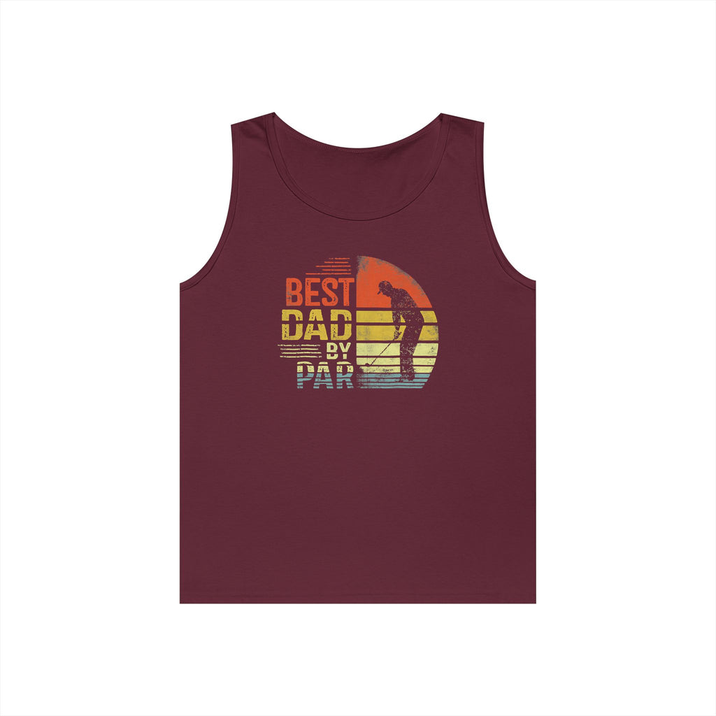 Best Dad By Par Heavy Cotton Tank Top