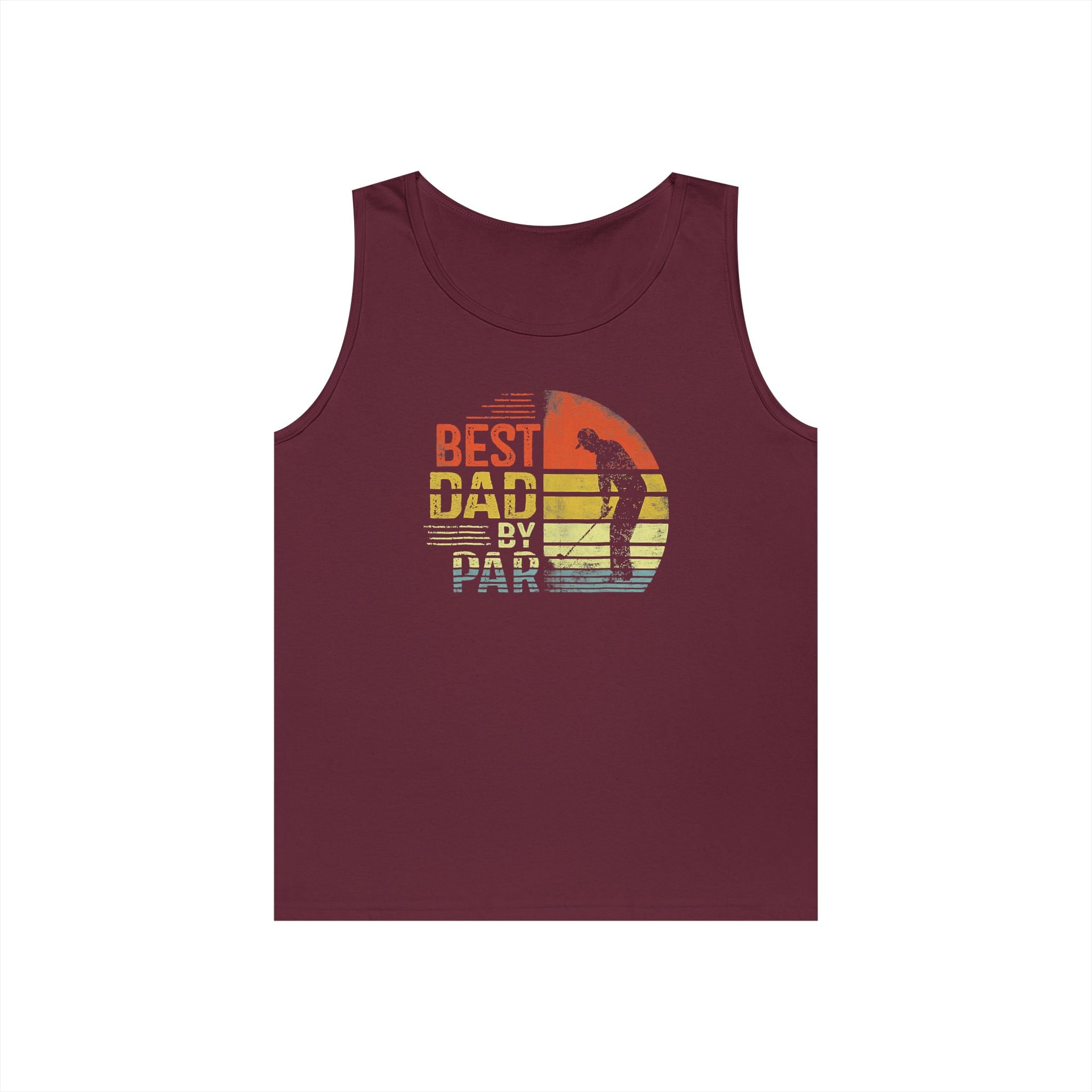 Best Dad By Par Heavy Cotton Tank Top