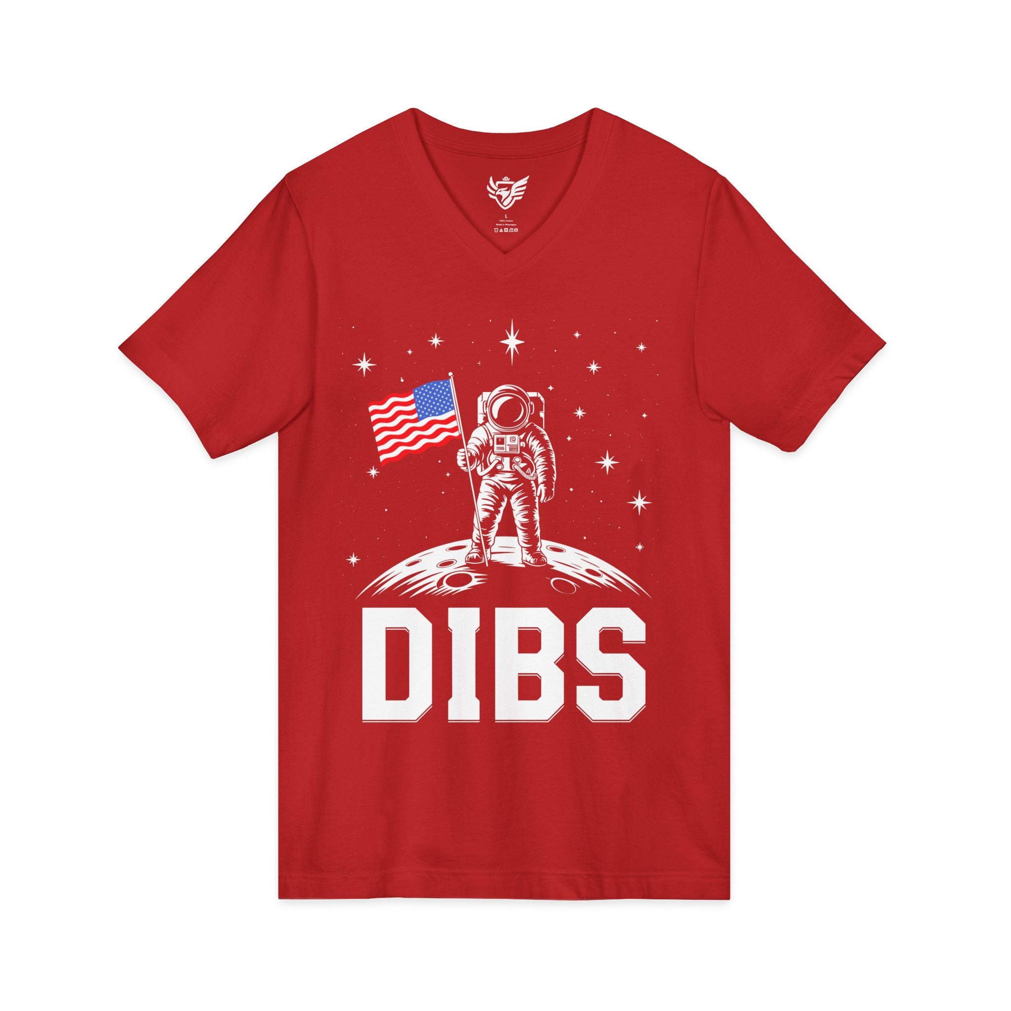 DIBS on the Moon Jersey Short Sleeve V-Neck Tee