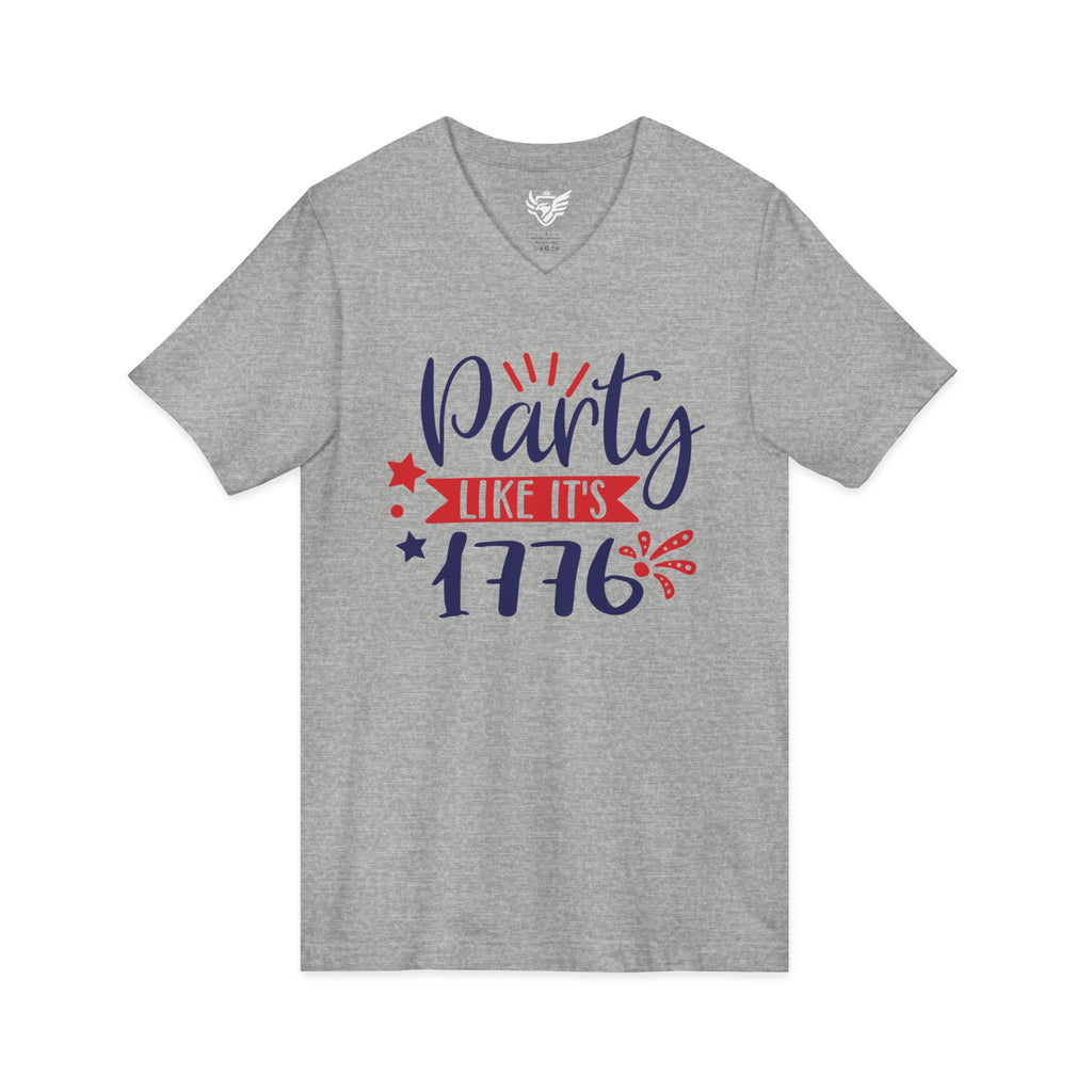 Party Like It's 1776 Jersey Short Sleeve V-Neck Tee