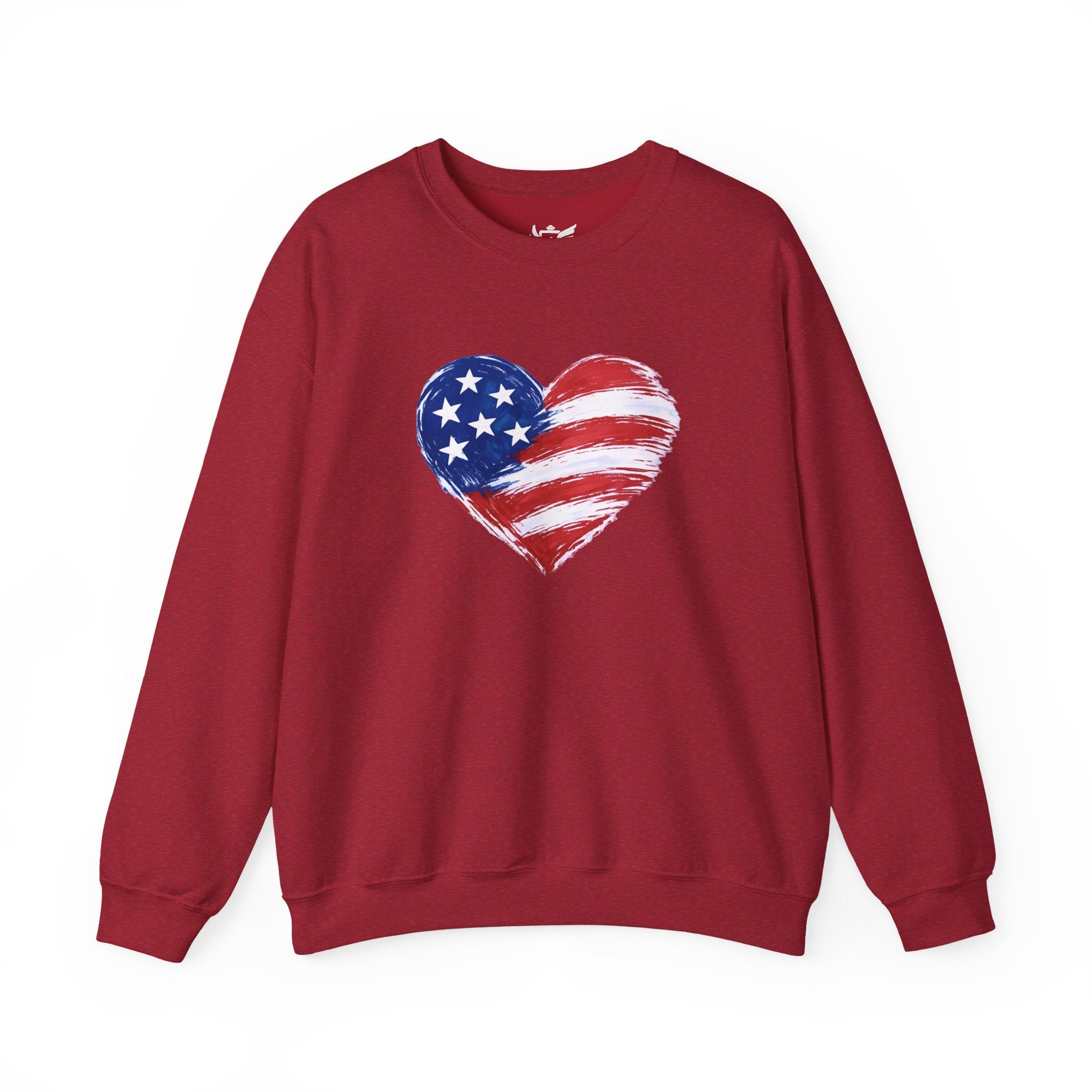 Heart Flag Heavy Blend™ Crewneck Sweatshirt