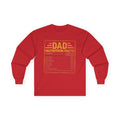 Dad Nutrition Facts Cotton Long Sleeve Tee