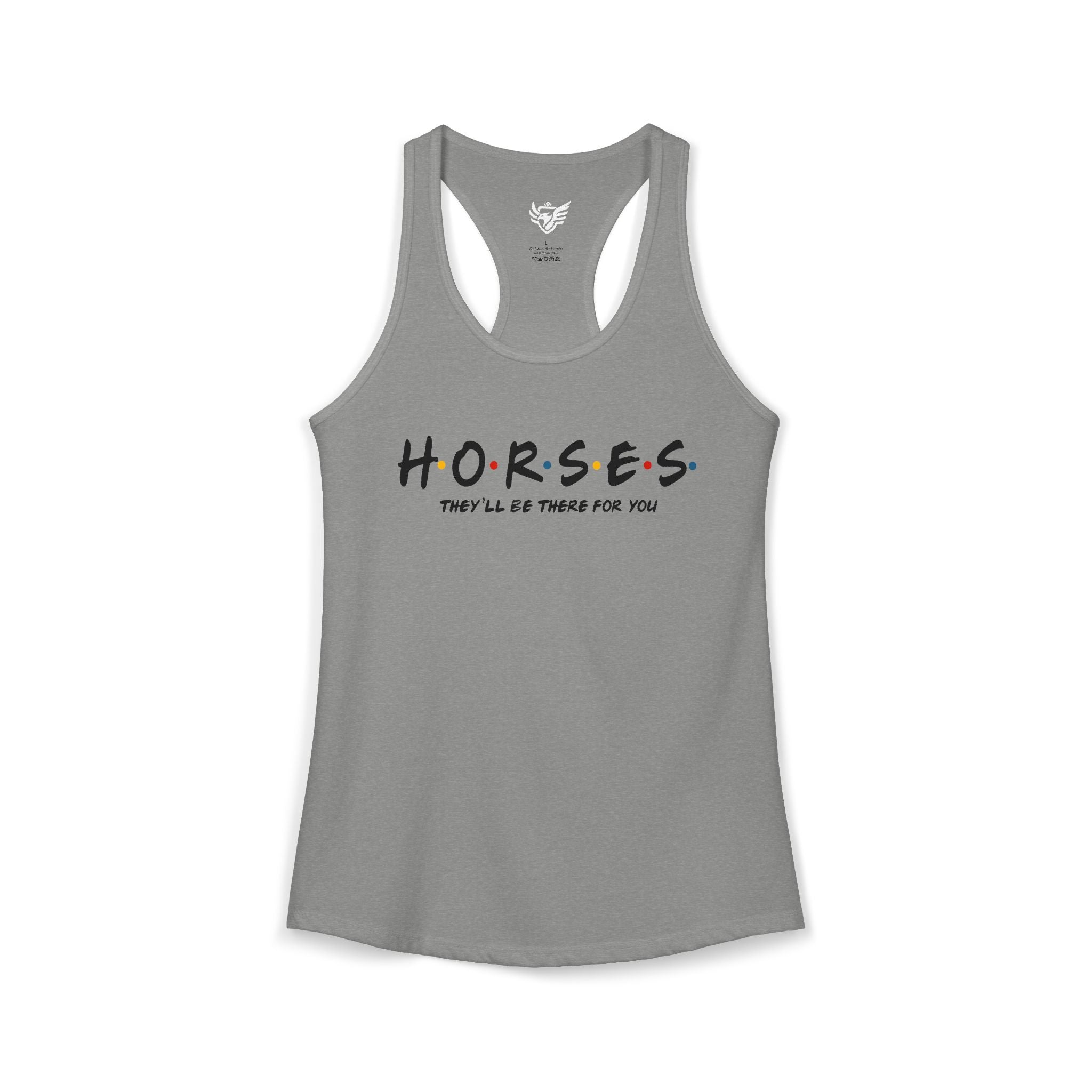 Horses, Friends Theme Ideal Racerback Tank