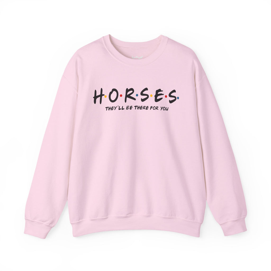 Horses, Friends Theme Heavy Blend™ Crewneck Sweatshirt