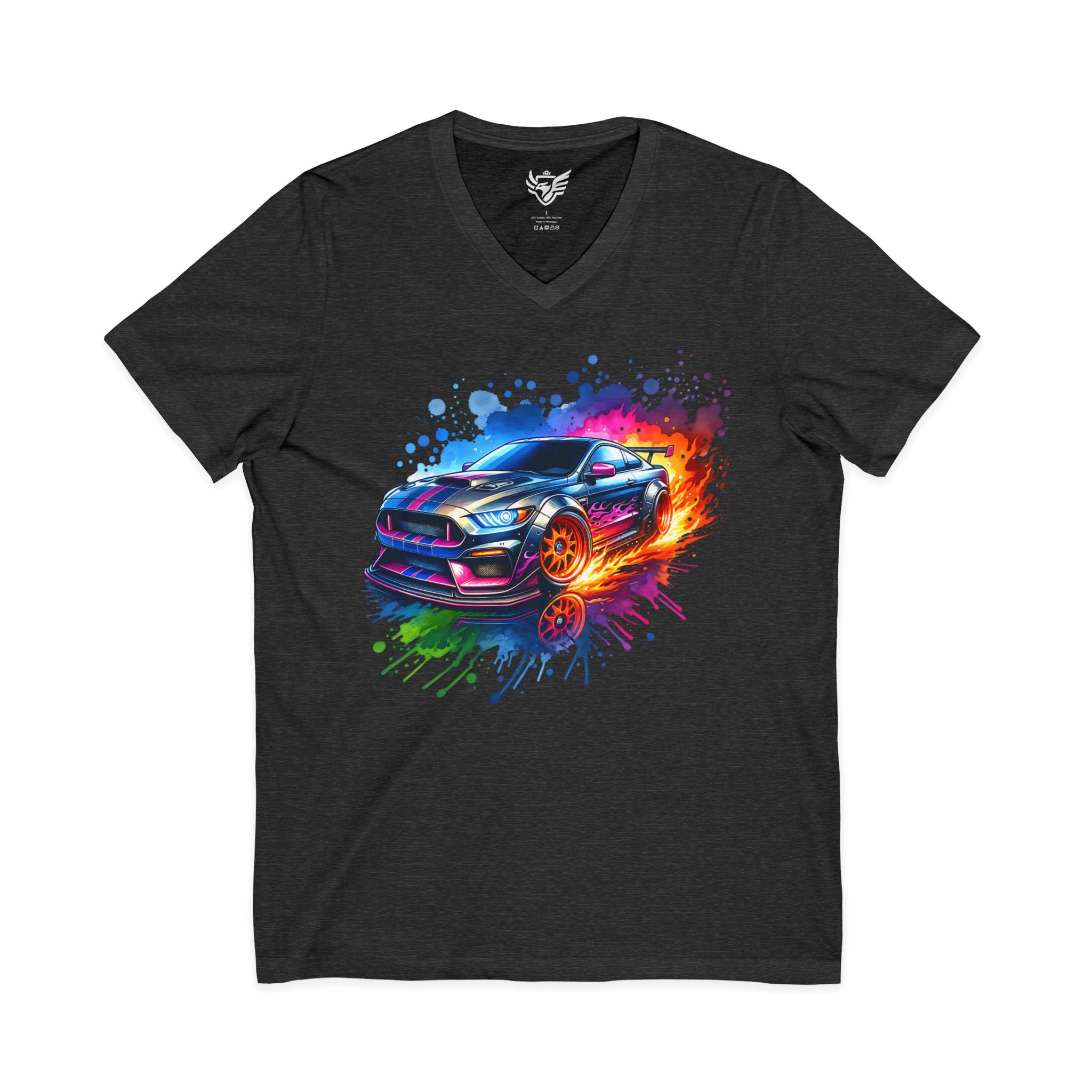 Colorblast Vroom Jersey Short Sleeve V-Neck Tee