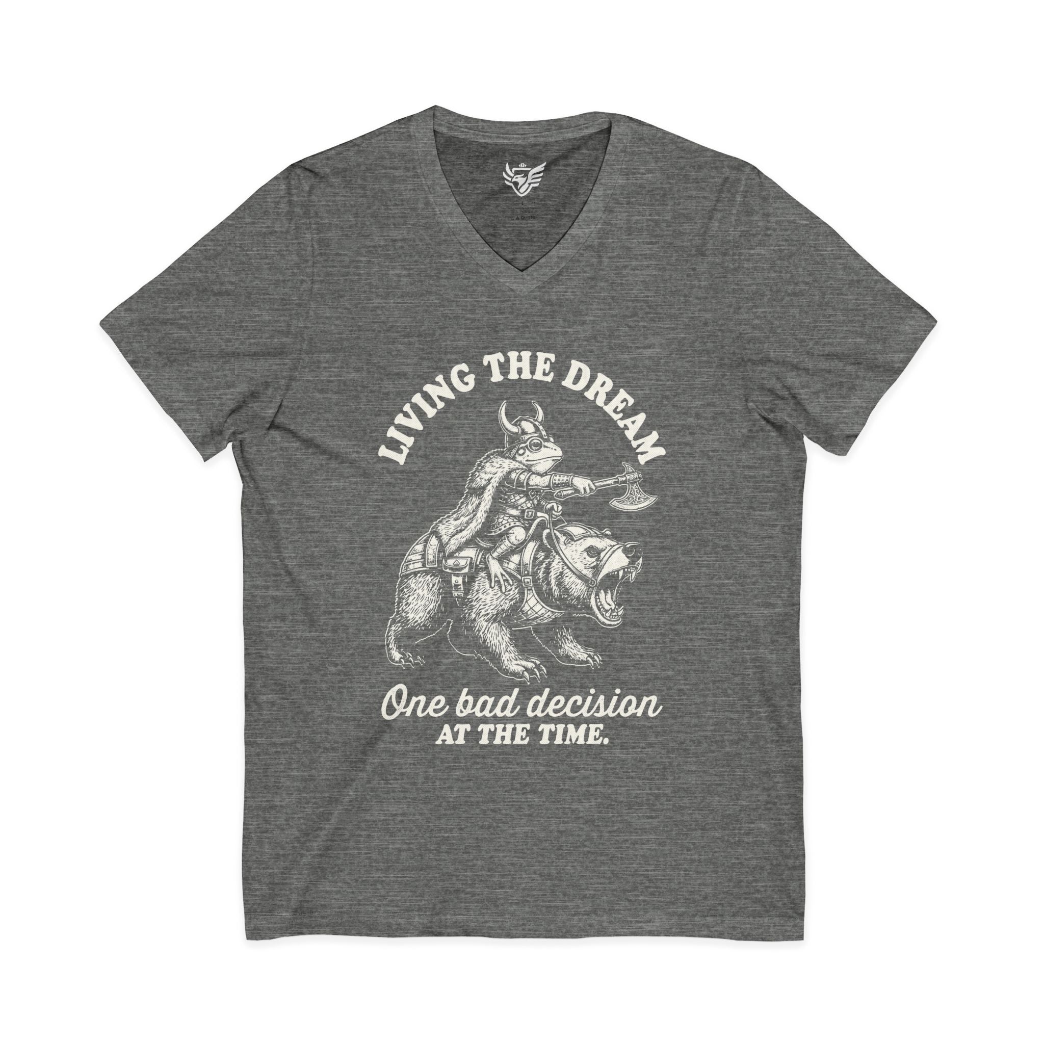 Living The Dream Jersey Short Sleeve V-Neck Tee