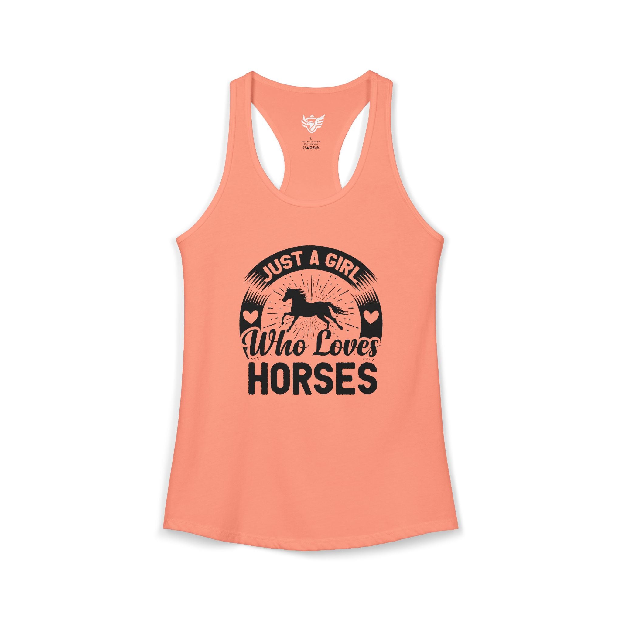 Just a Girl Who Loves Horses Ideal Racerback Tank