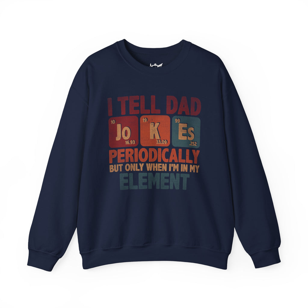 Dad Jokes Periodically Heavy Blend™ Crewneck Sweatshirt