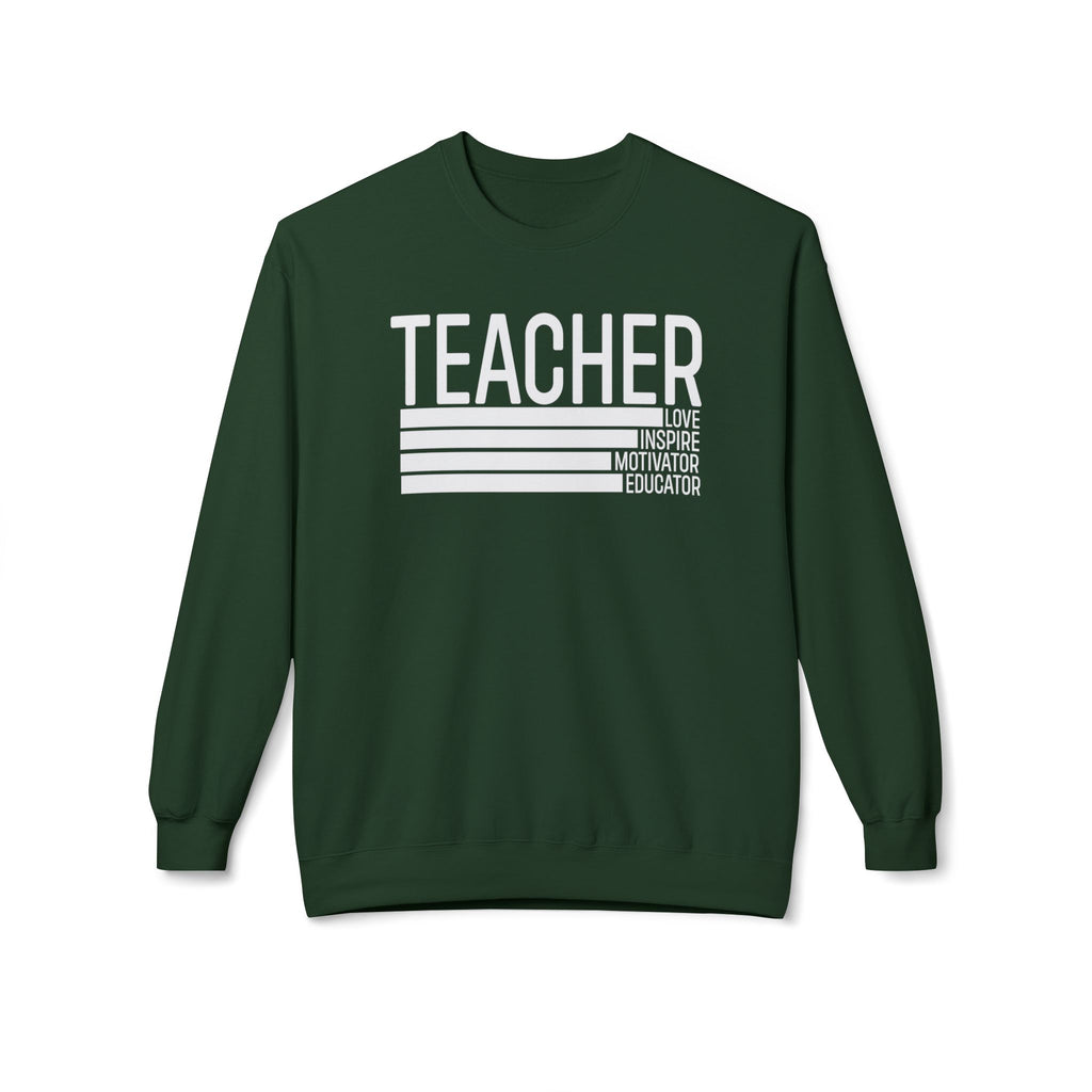 Teacher Midweight Softstyle Fleece Crewneck Sweatshirt