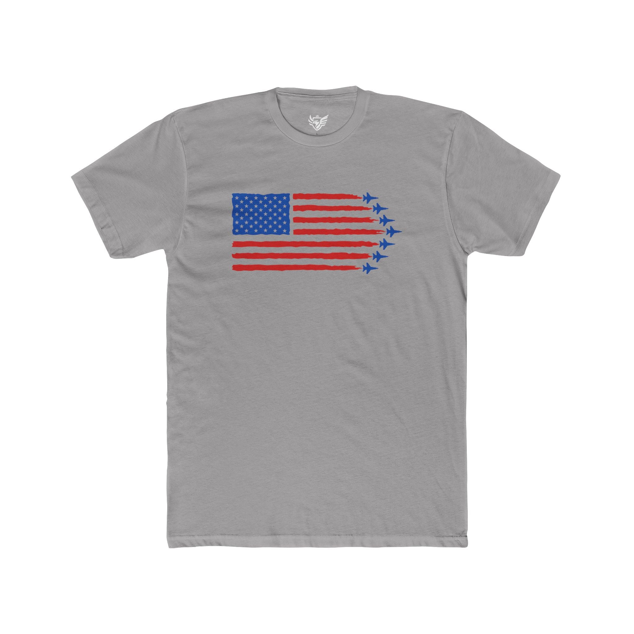 USA Jet Flag Cotton Crew Tee