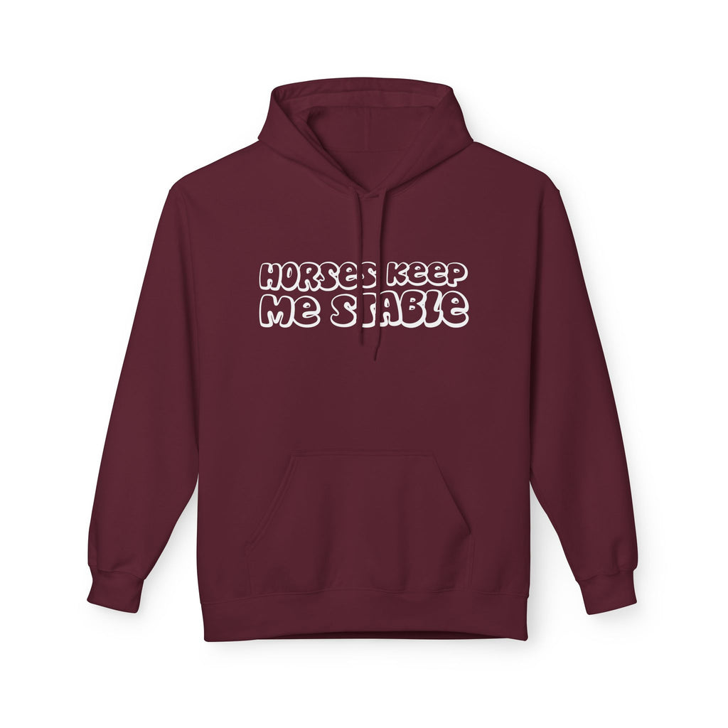Horses Keep Me Stable Midweight Softstyle Fleece Hoodie