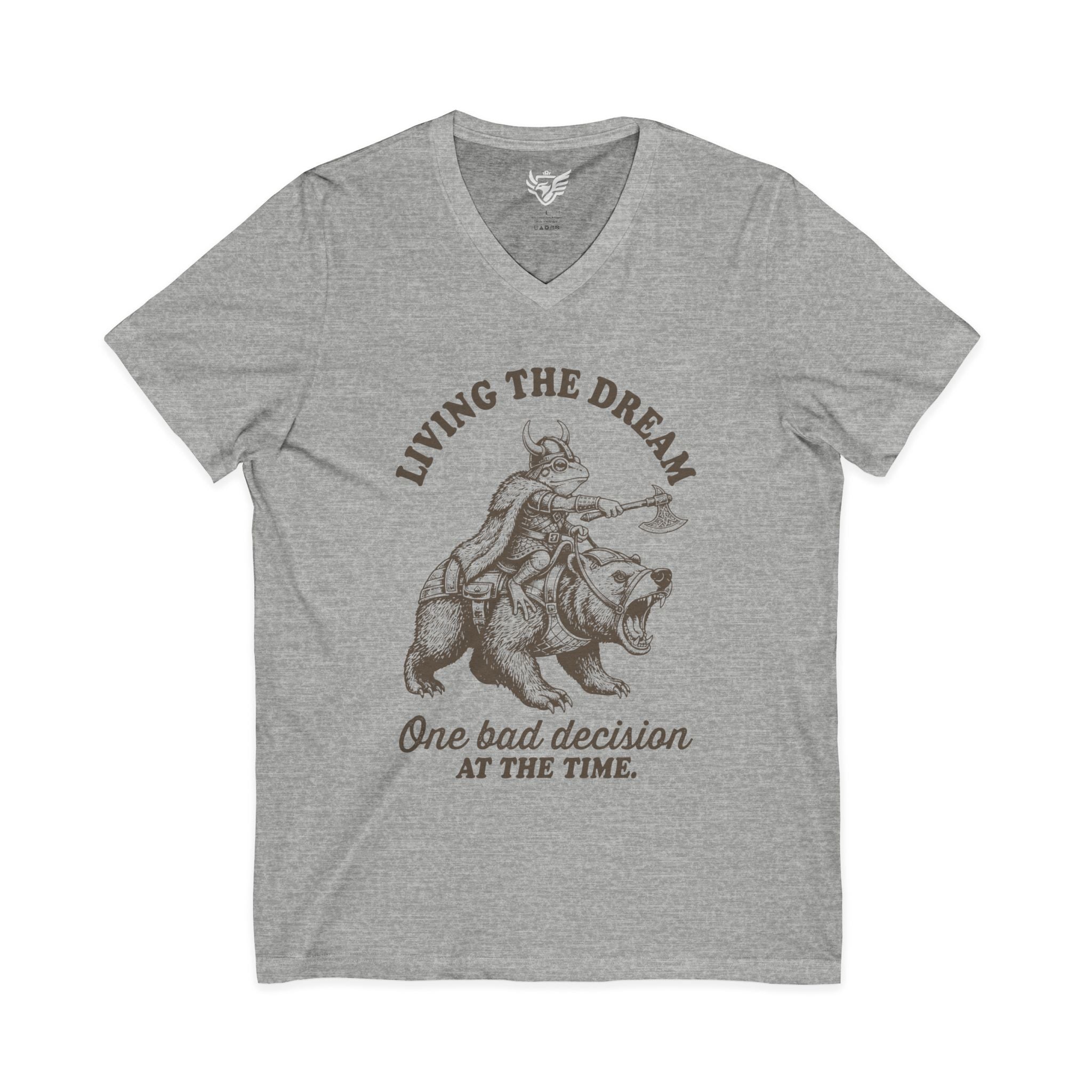 Living The Dream Jersey Short Sleeve V-Neck Tee