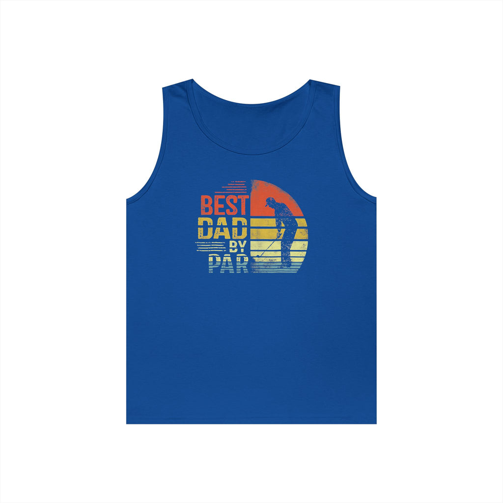 Best Dad By Par Heavy Cotton Tank Top