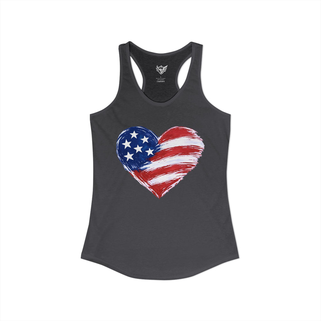 Heart Flag Ideal Racerback Tank