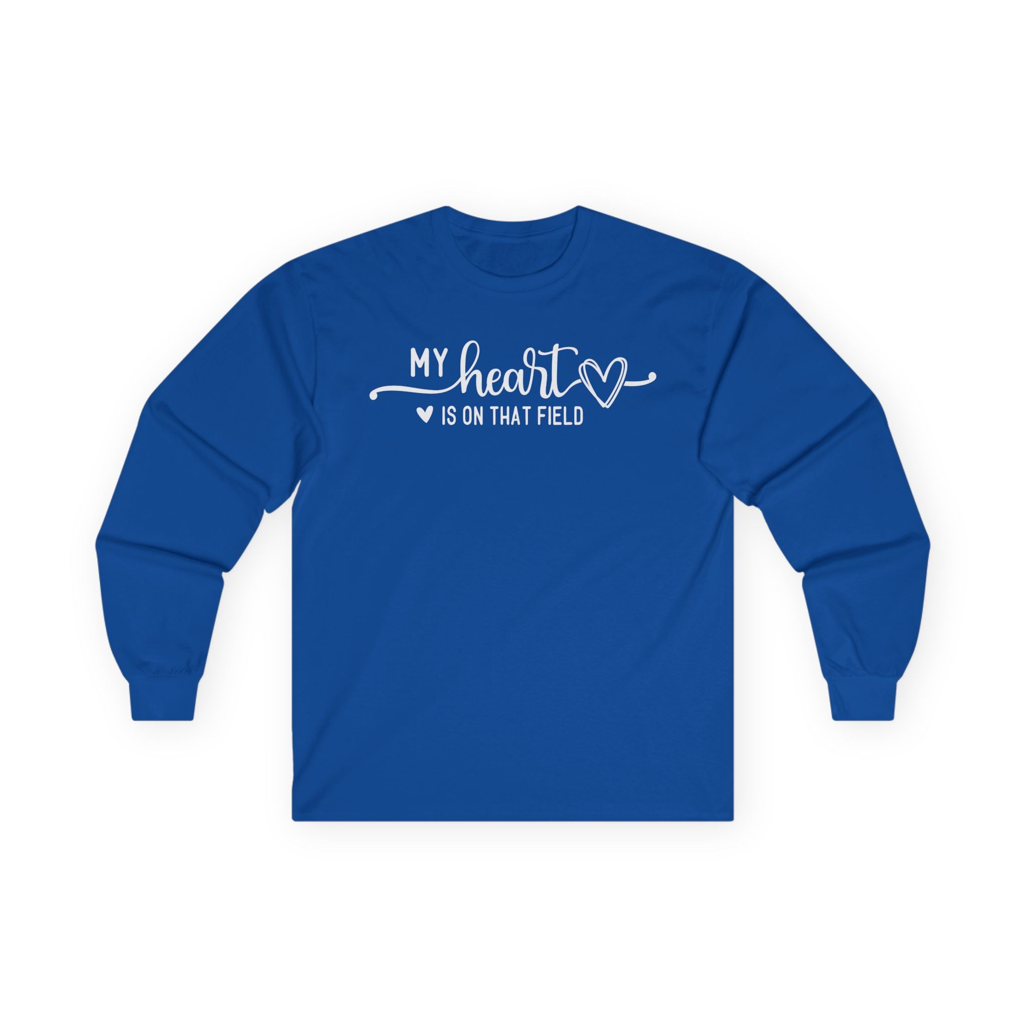 My Heart is on that Field Cotton Long Sleeve Tee