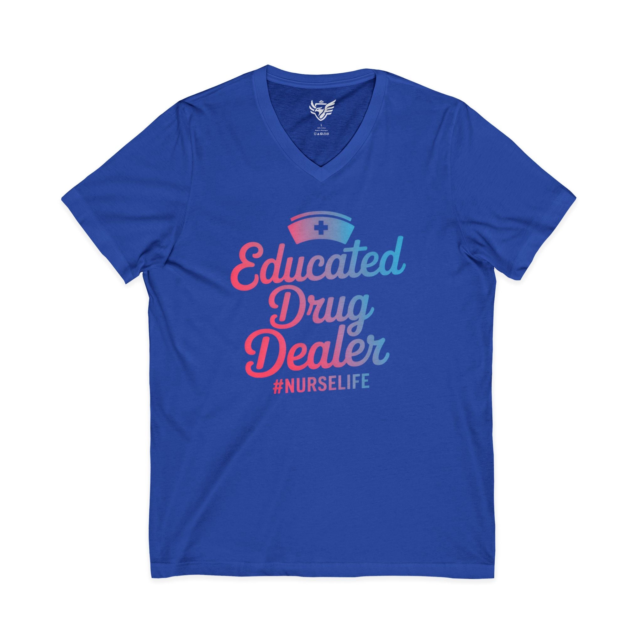 Educated Jersey Short Sleeve V-Neck Tee