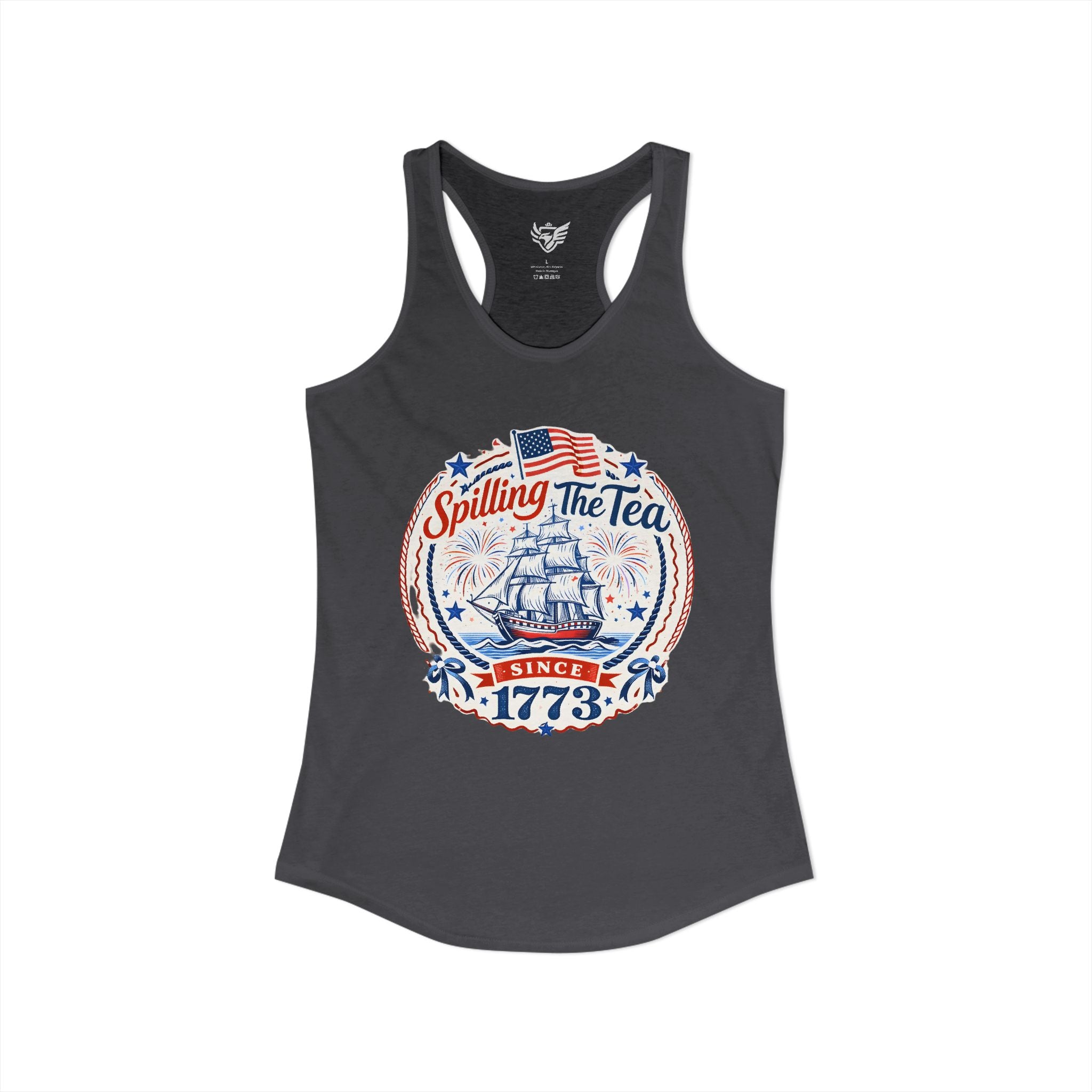 Spilling The Tea Ideal Racerback Tank