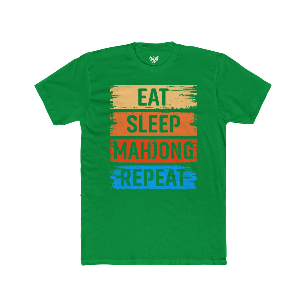 Eat Sleep Mahjong Repeat Cotton Crew Tee