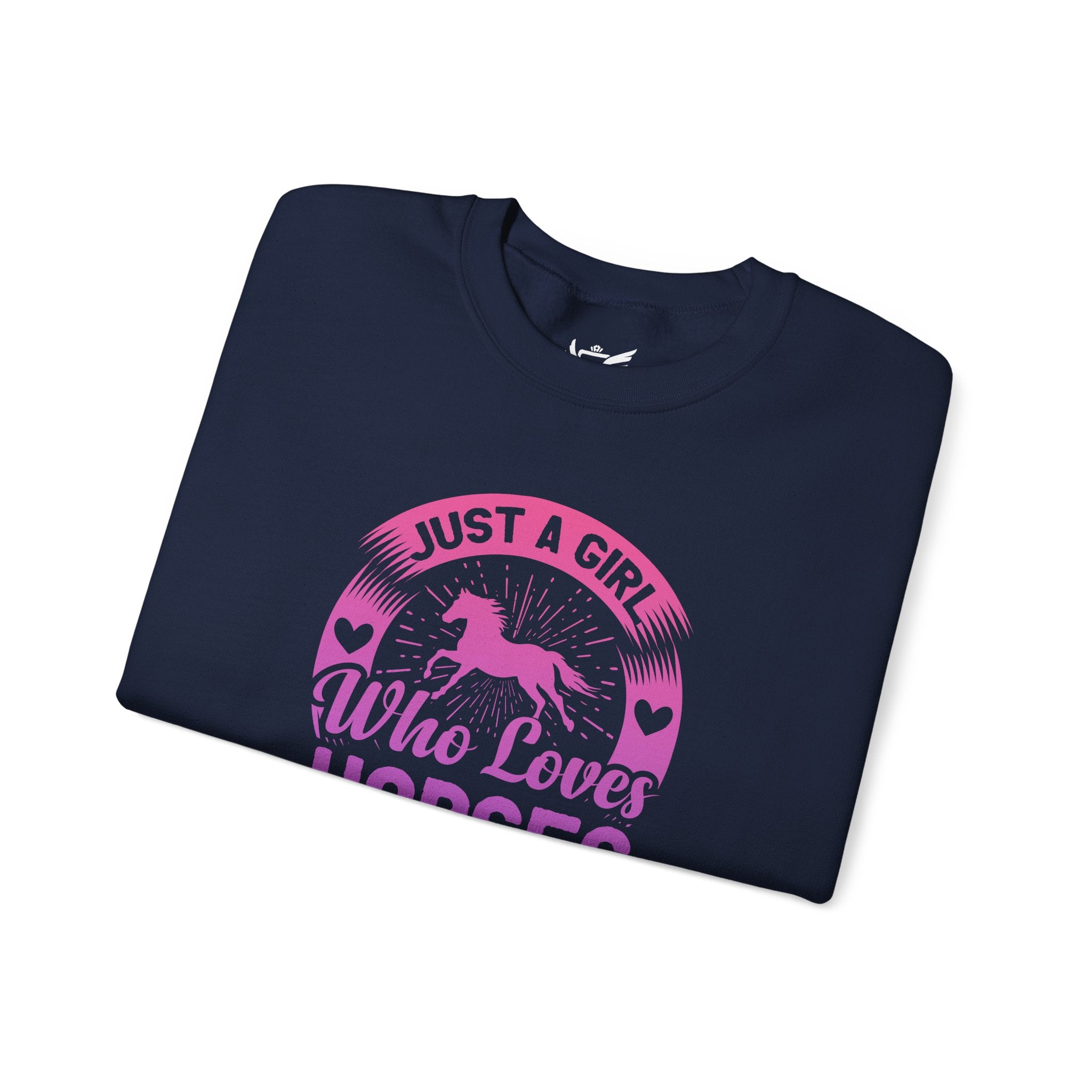 Just a Girl Who Loves Horses Heavy Blend™ Crewneck Sweatshirt