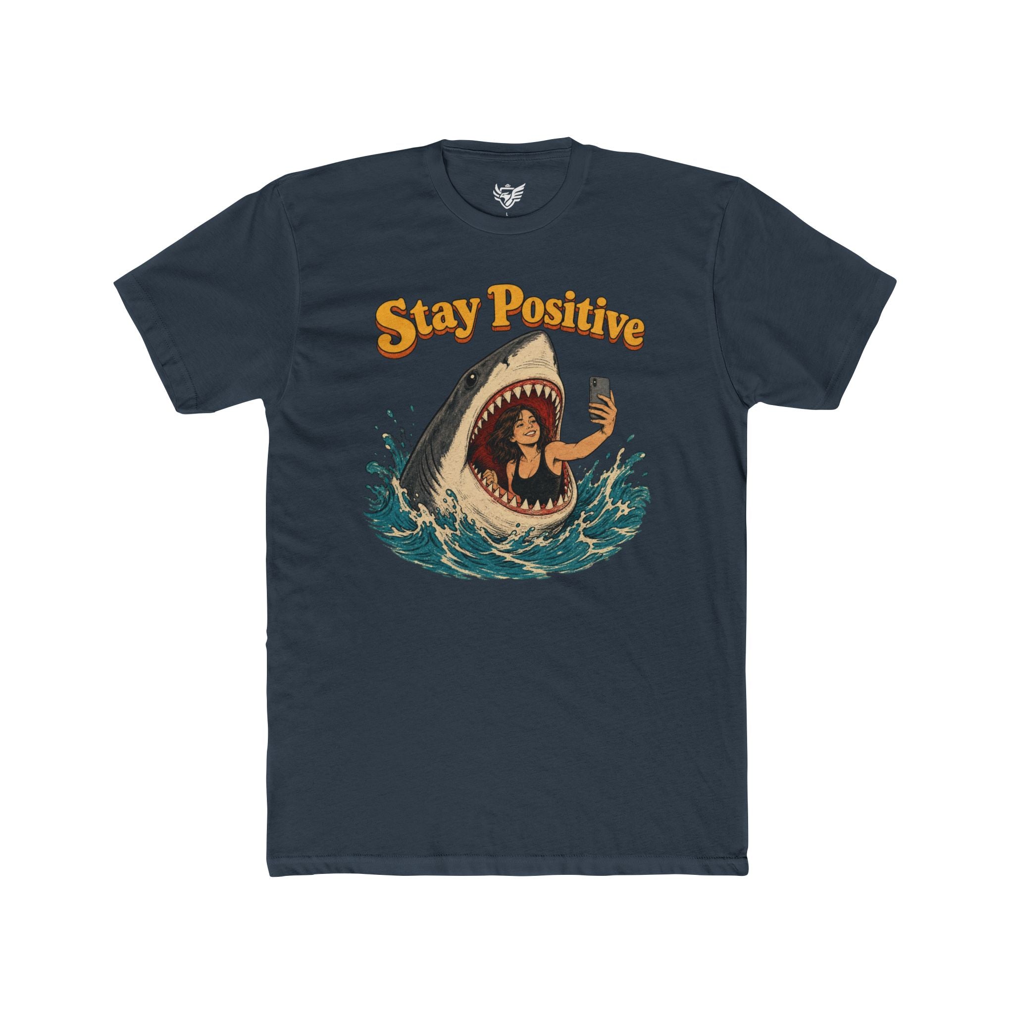 Stay Positive Cotton Crew Tee