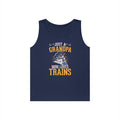 Train Lover Grandpa Heavy Cotton Tank Top