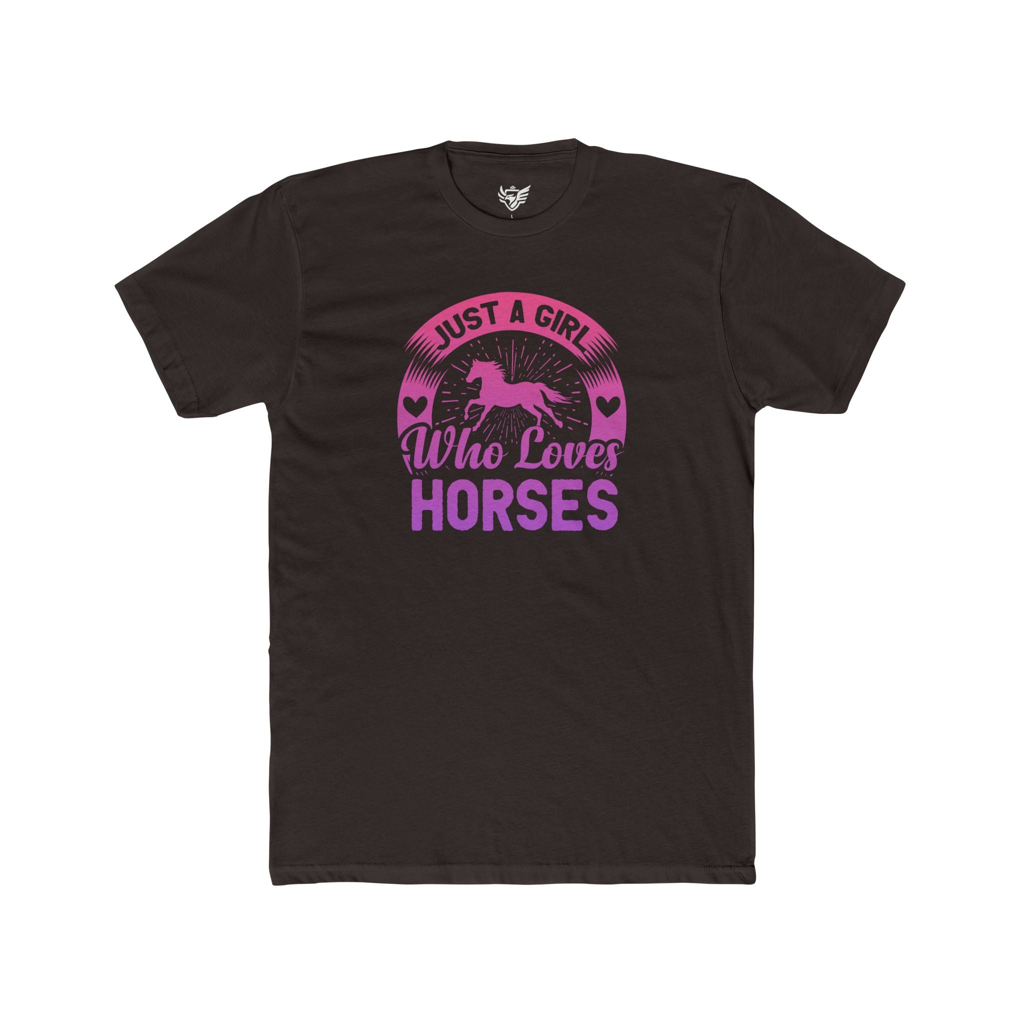 Just a Girl Who Loves Horses Cotton Crew Tee